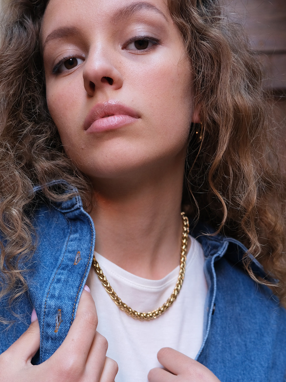 A&C Oslo Wheatchain Gold Necklace