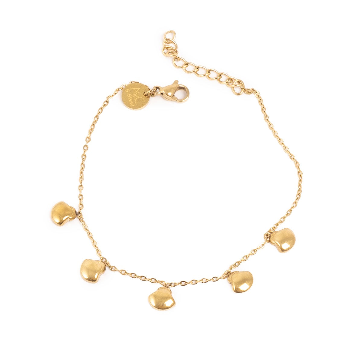 A&C Pure Steel Beach Shell Bracelet Gold