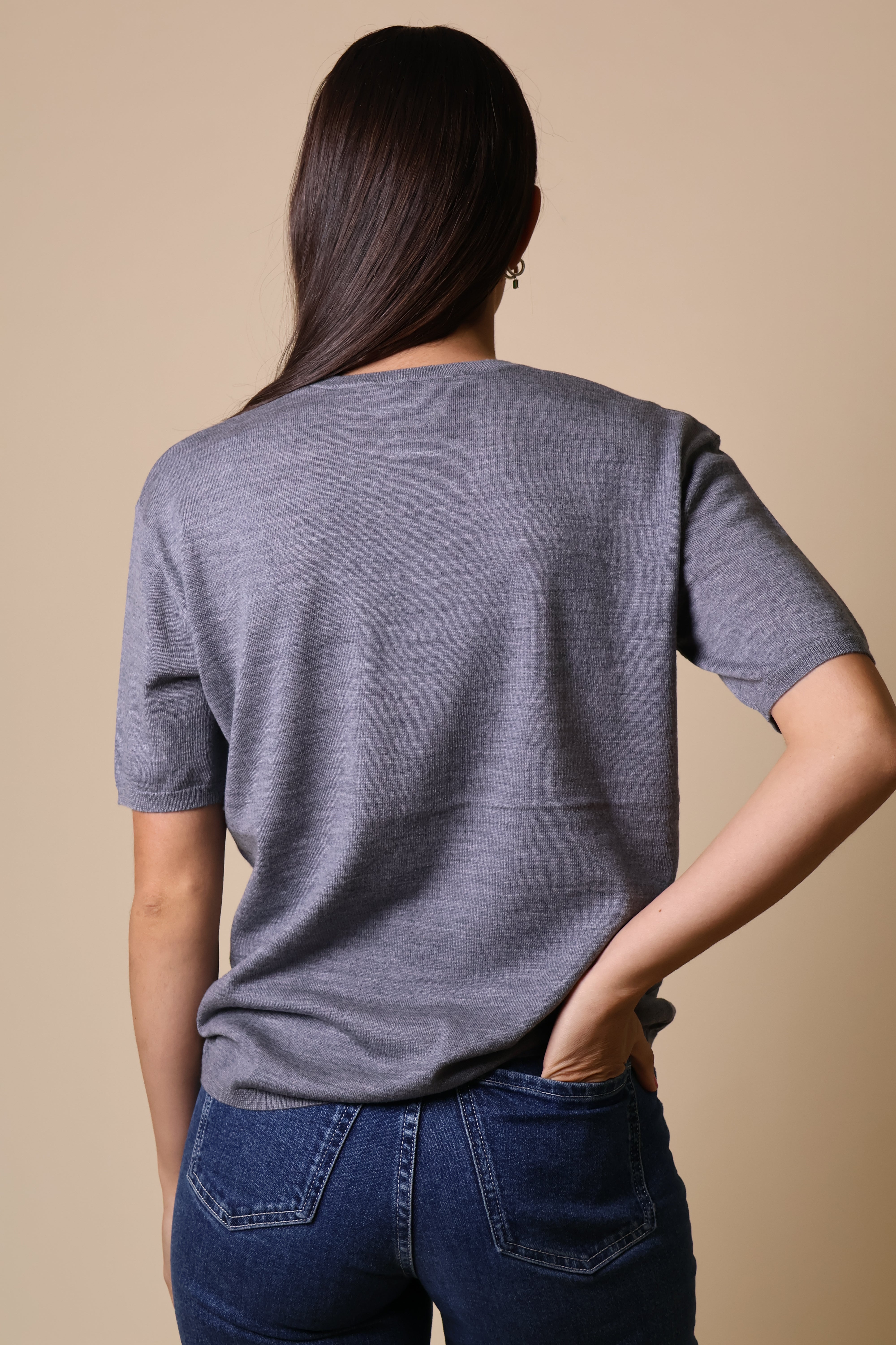 Spinel Tee Yarnsmith Grey Marle
