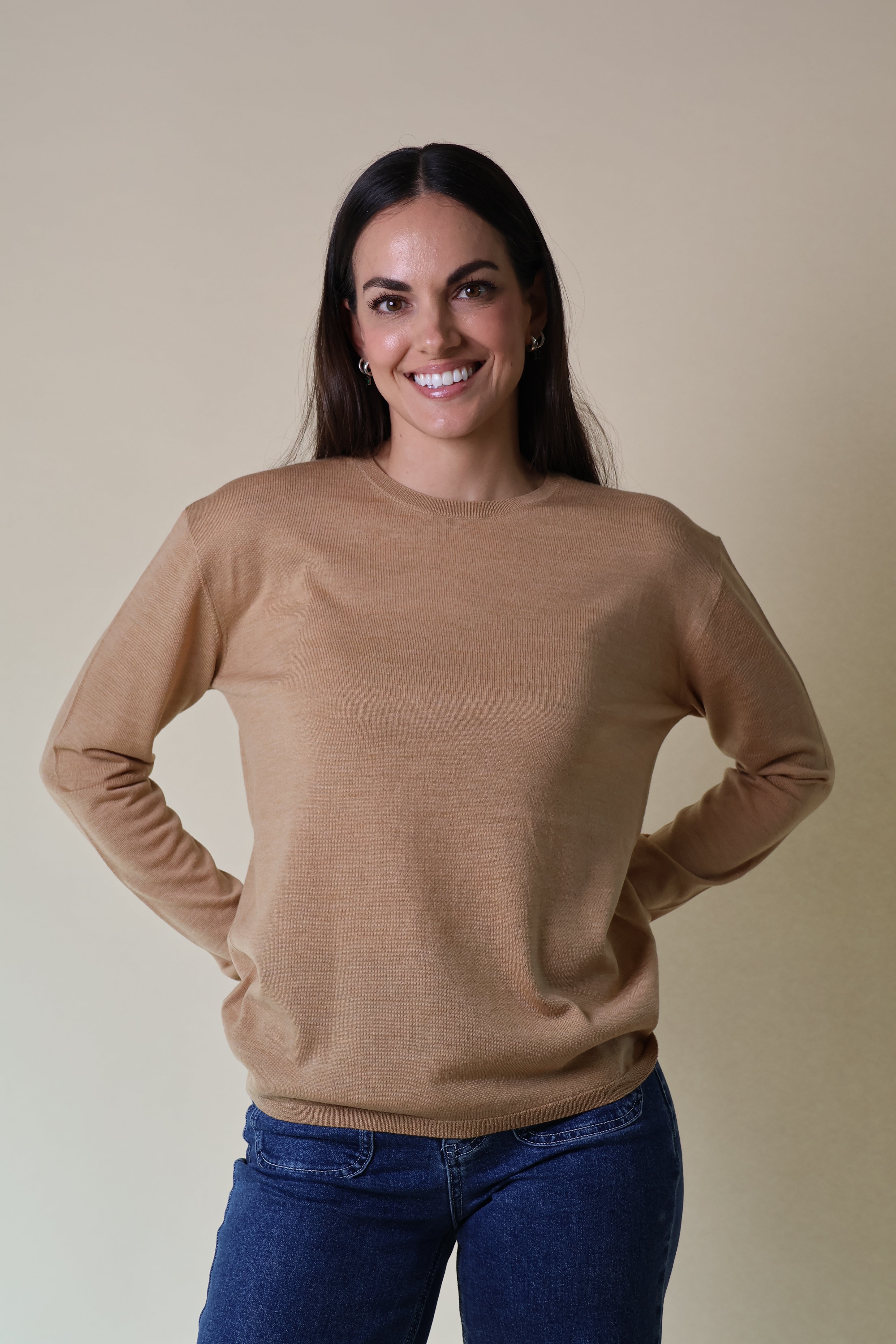 Bloodstone L/S Knit Yarnsmith Camel