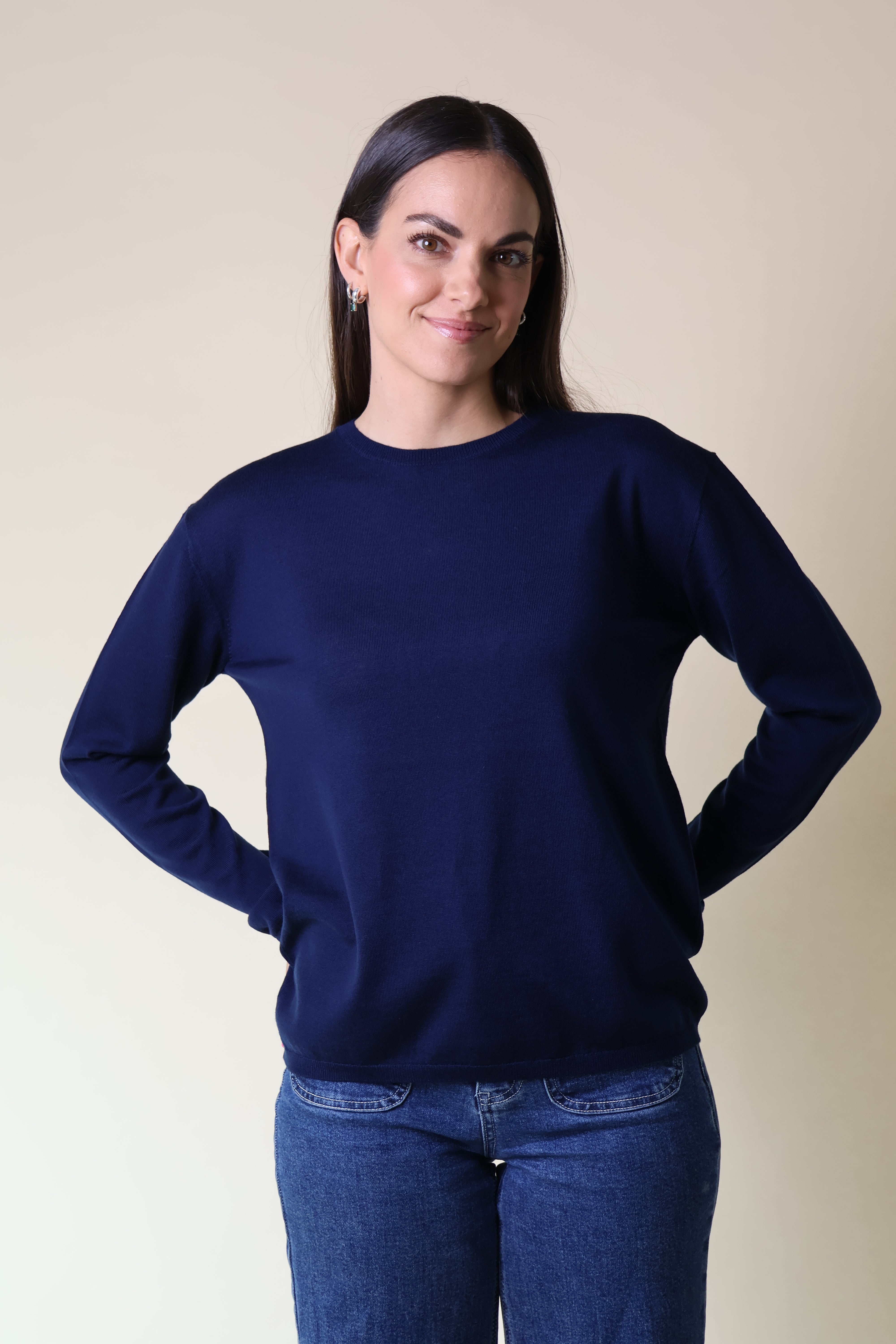 Bloodstone L/S Knit Yarnsmith Navy
