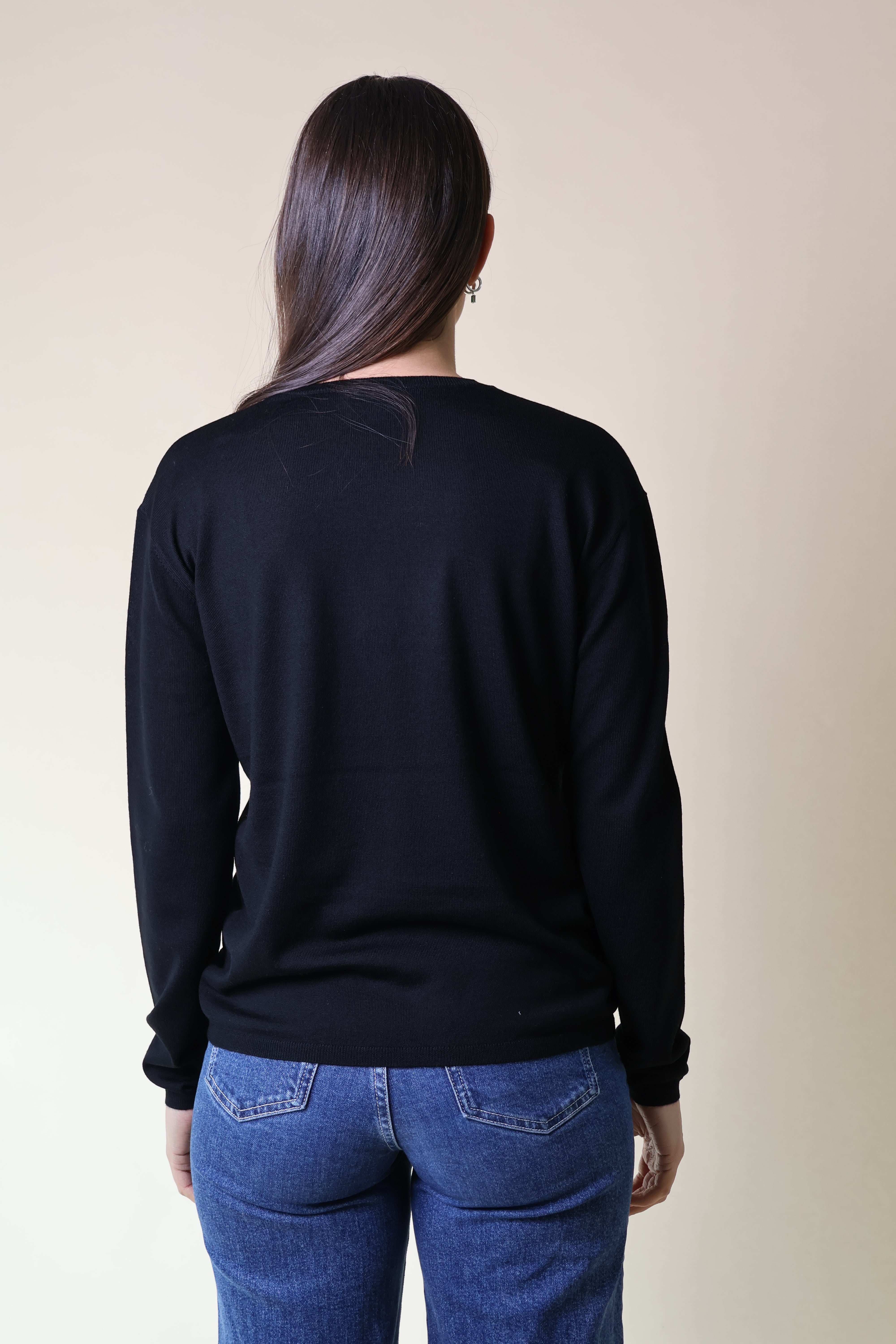 Bloodstone L/S Knit Yarnsmith Black