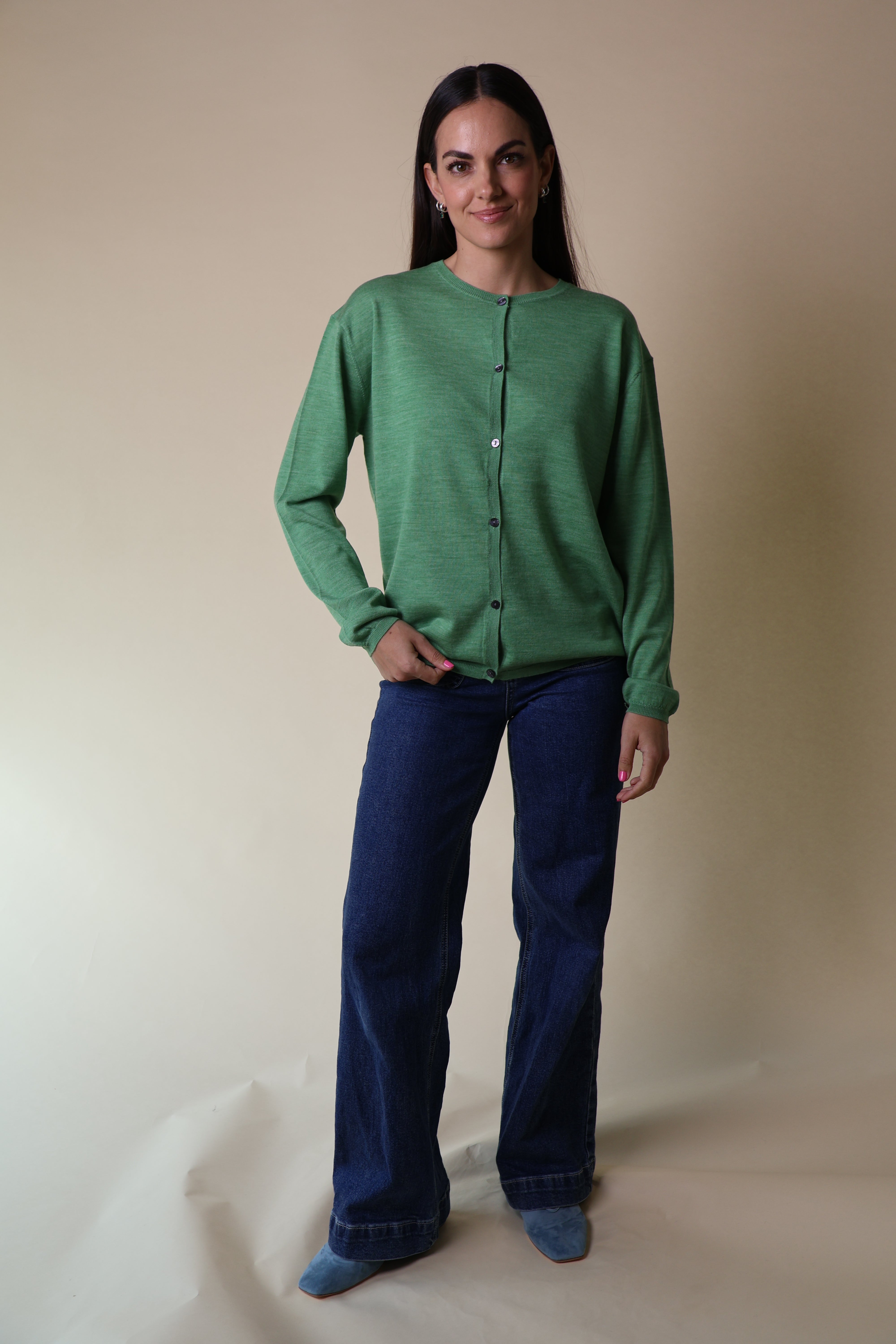 Morganite Cardigan Yarnsmith Shamrock