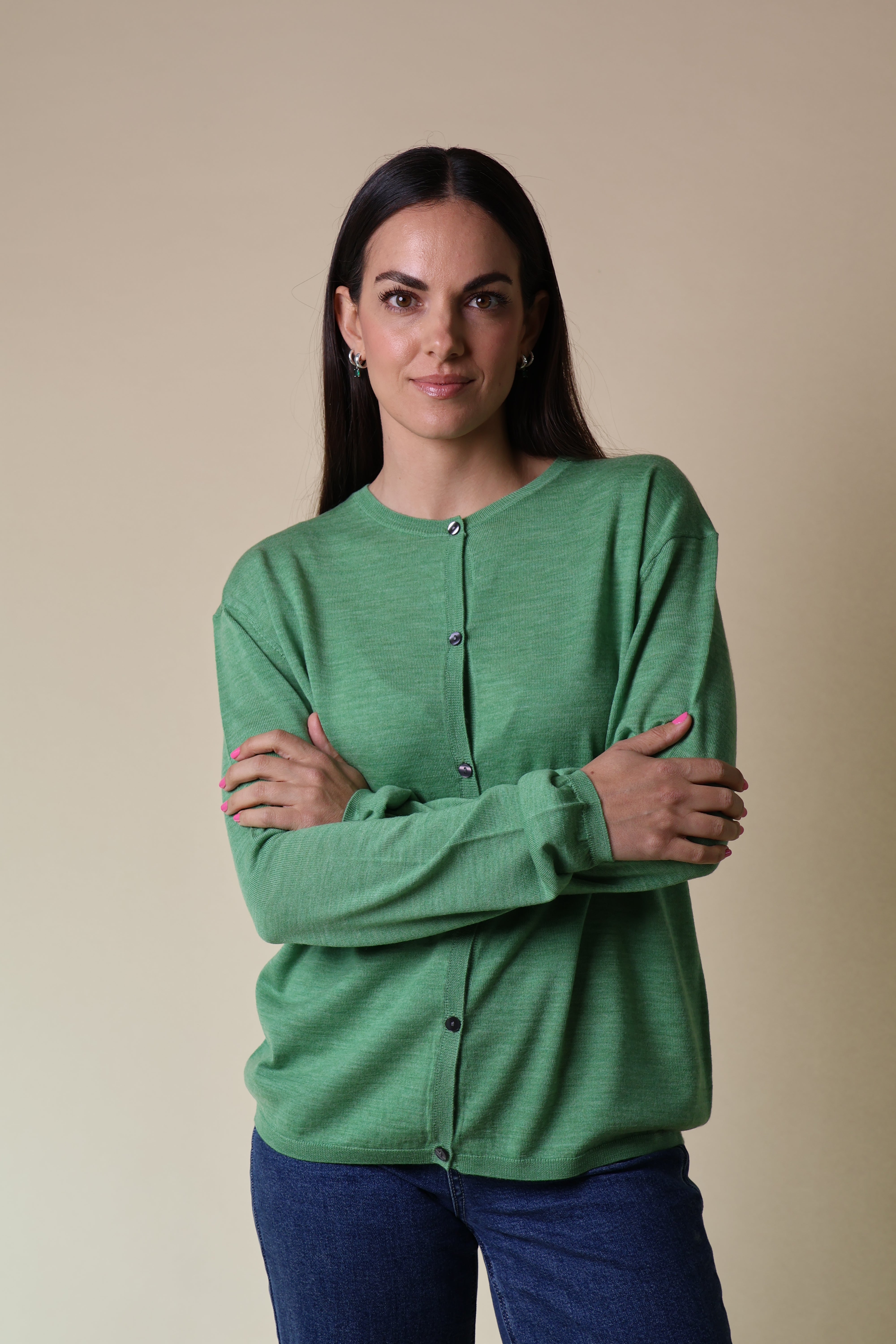Morganite Cardigan Yarnsmith Shamrock