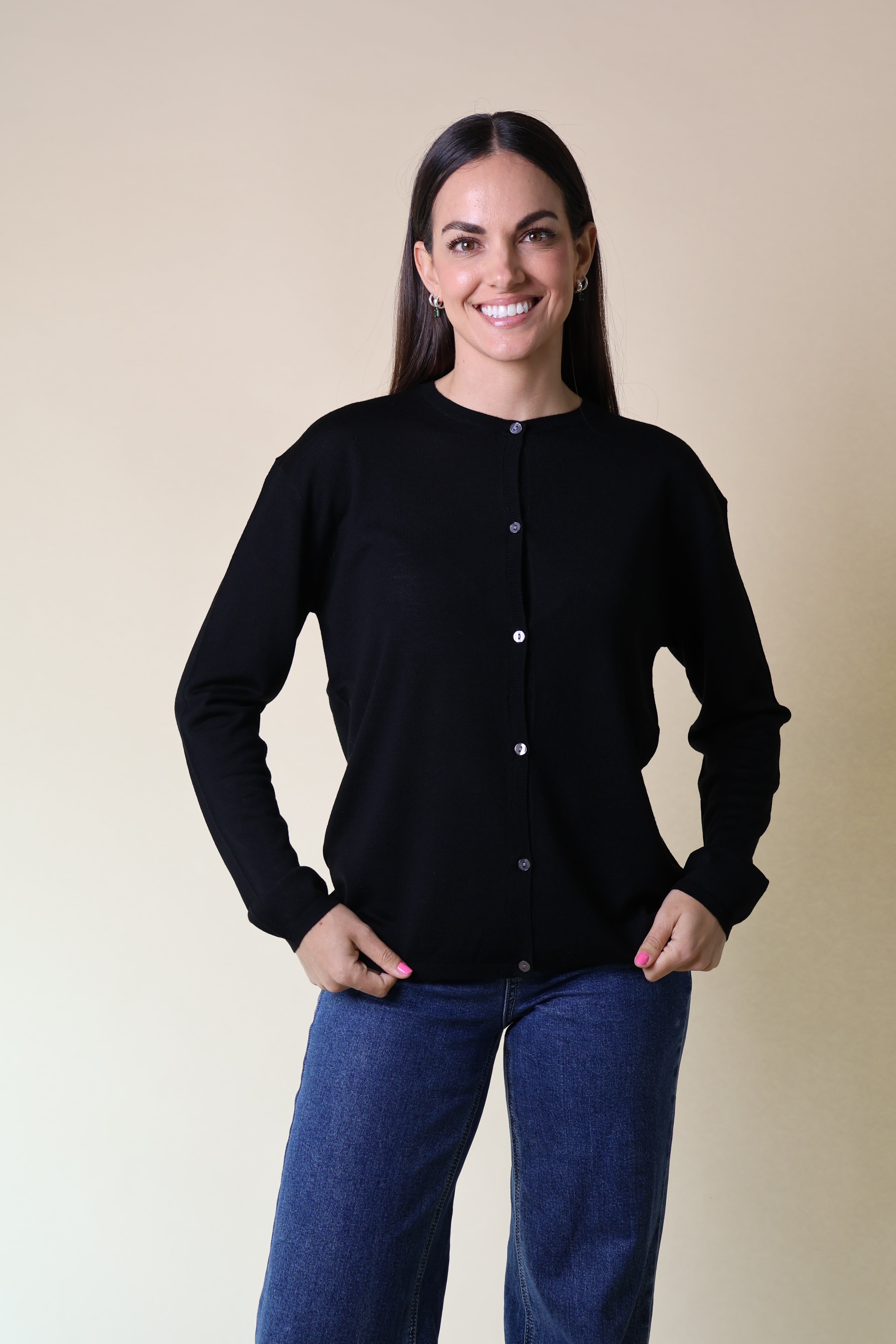 Morganite Cardigan Yarnsmith Black