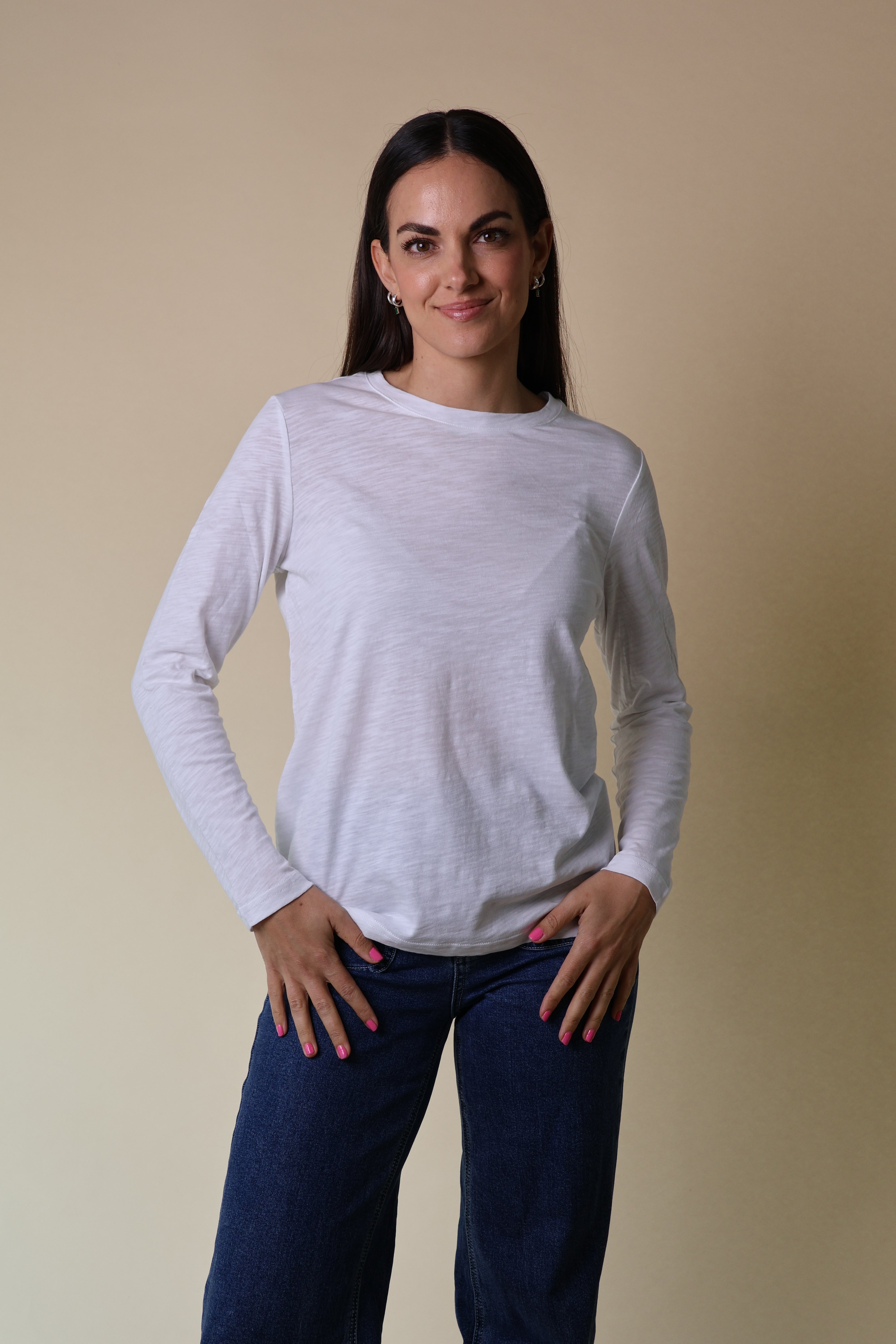Velveteen Rabbit Long Sleeve Lucie Tee White