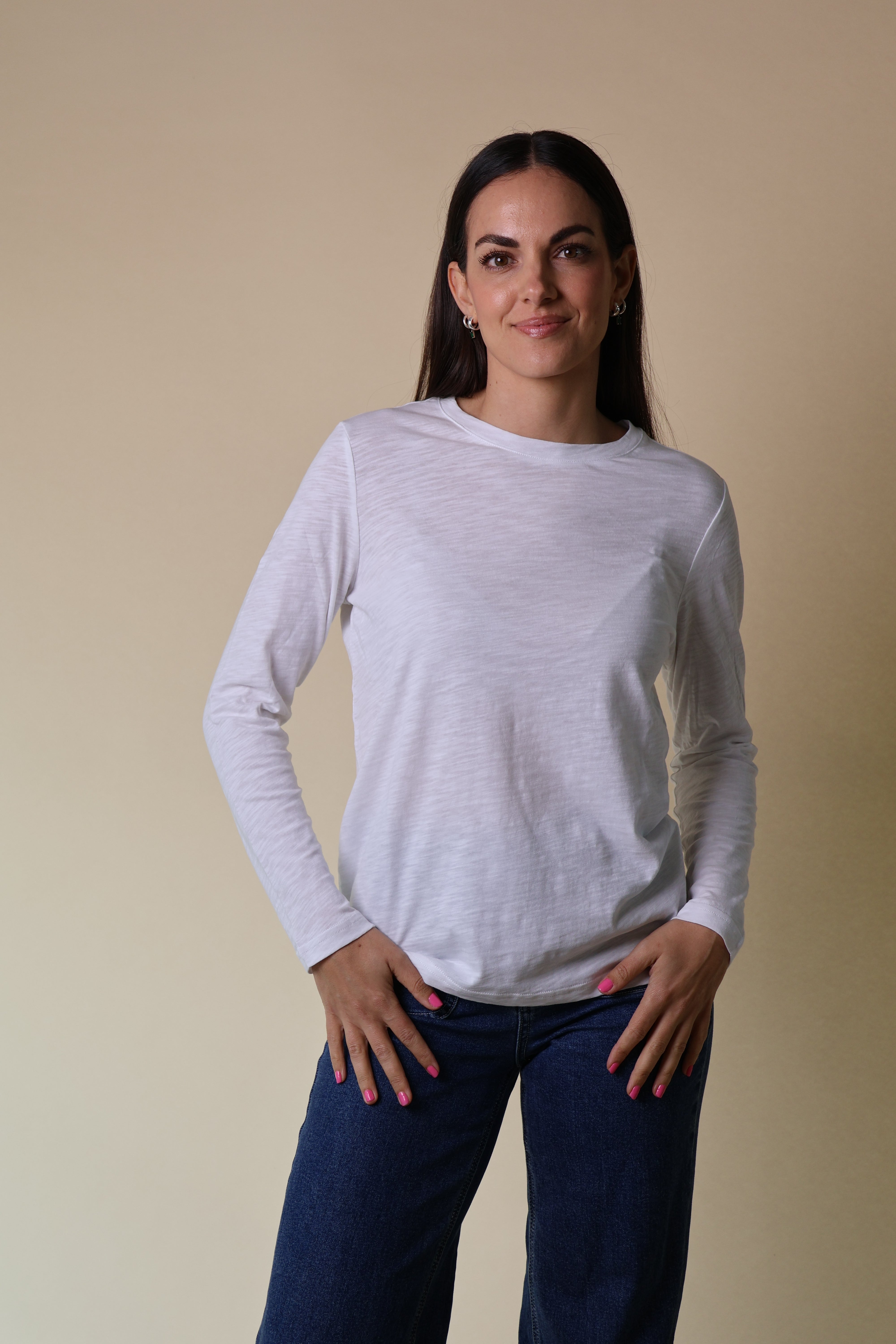 Velveteen Rabbit Long Sleeve Lucie Tee White