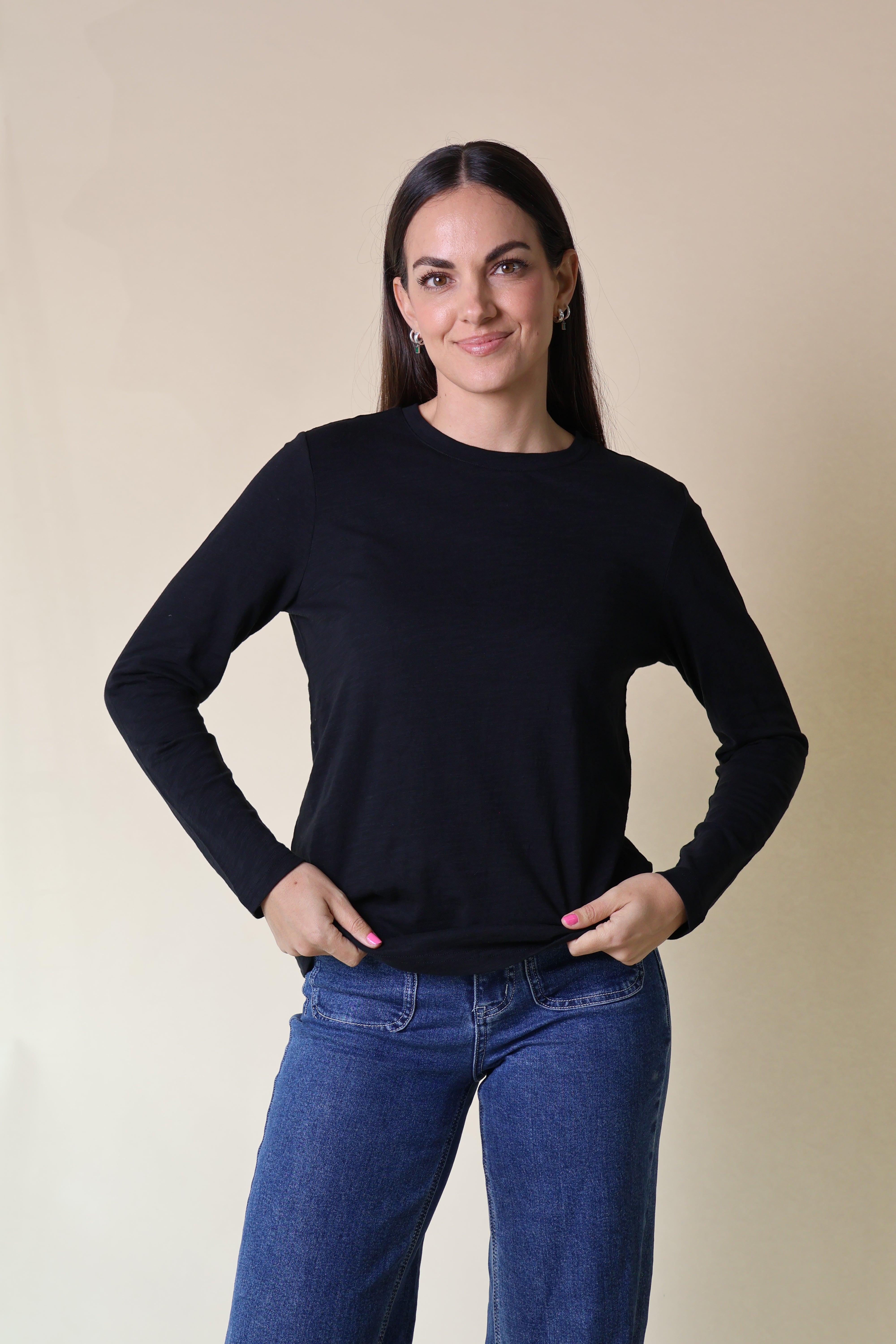 Velveteen Rabbit Long Sleeve Lucie Tee Black