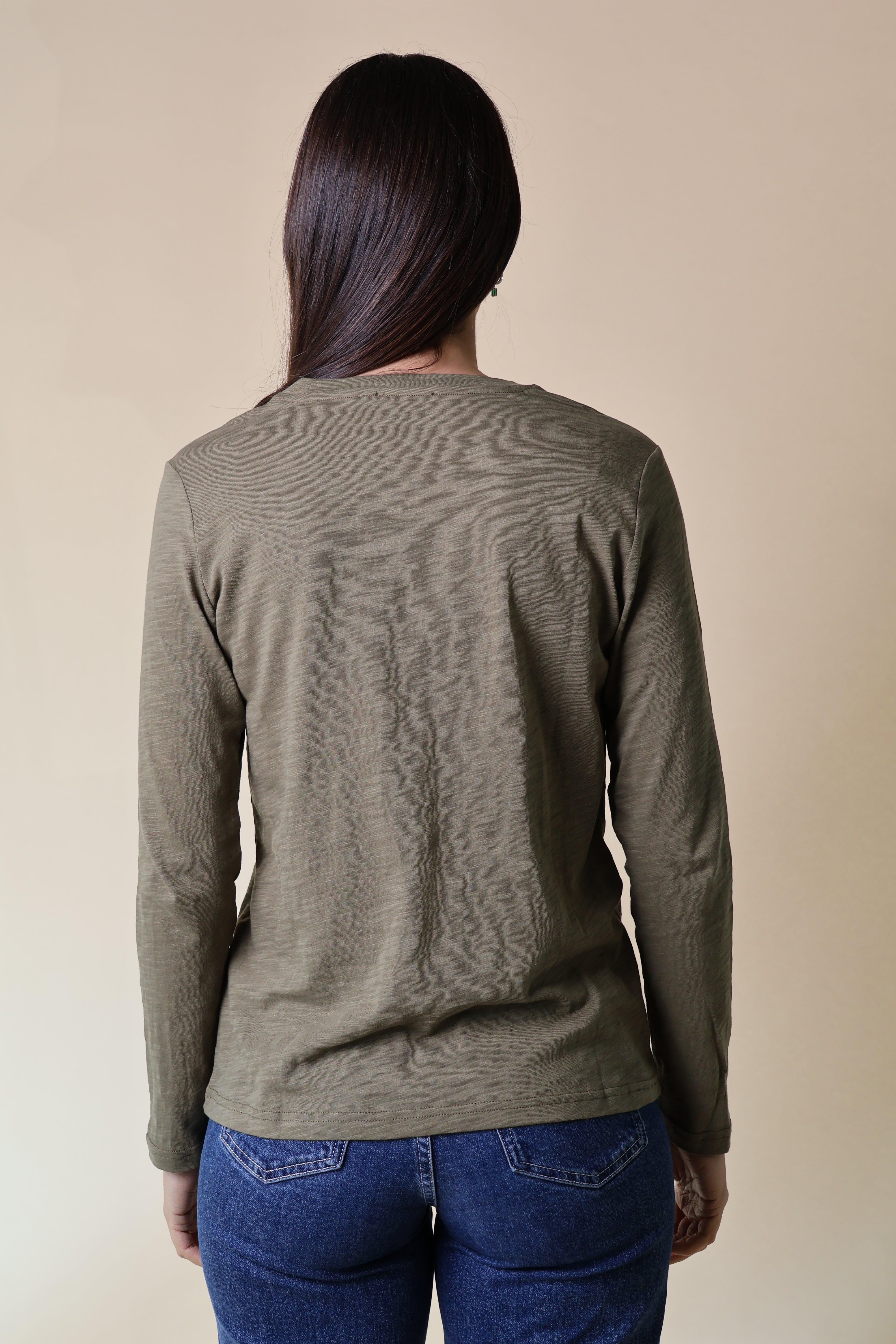 Velveteen Rabbit Long Sleeve Lucie Tee Olive
