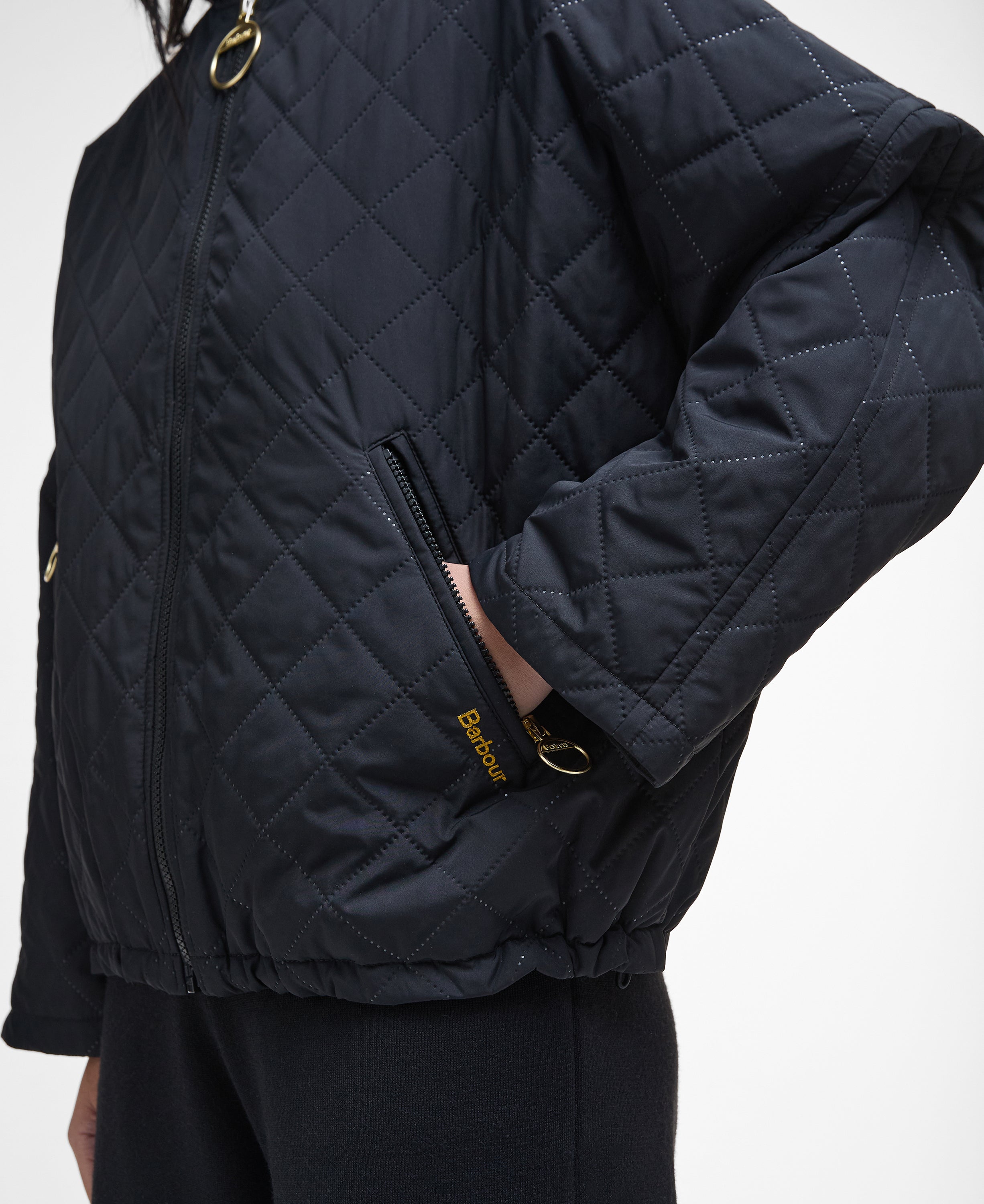 Barbour Emlyn Quilt Jacket Black/Ancient