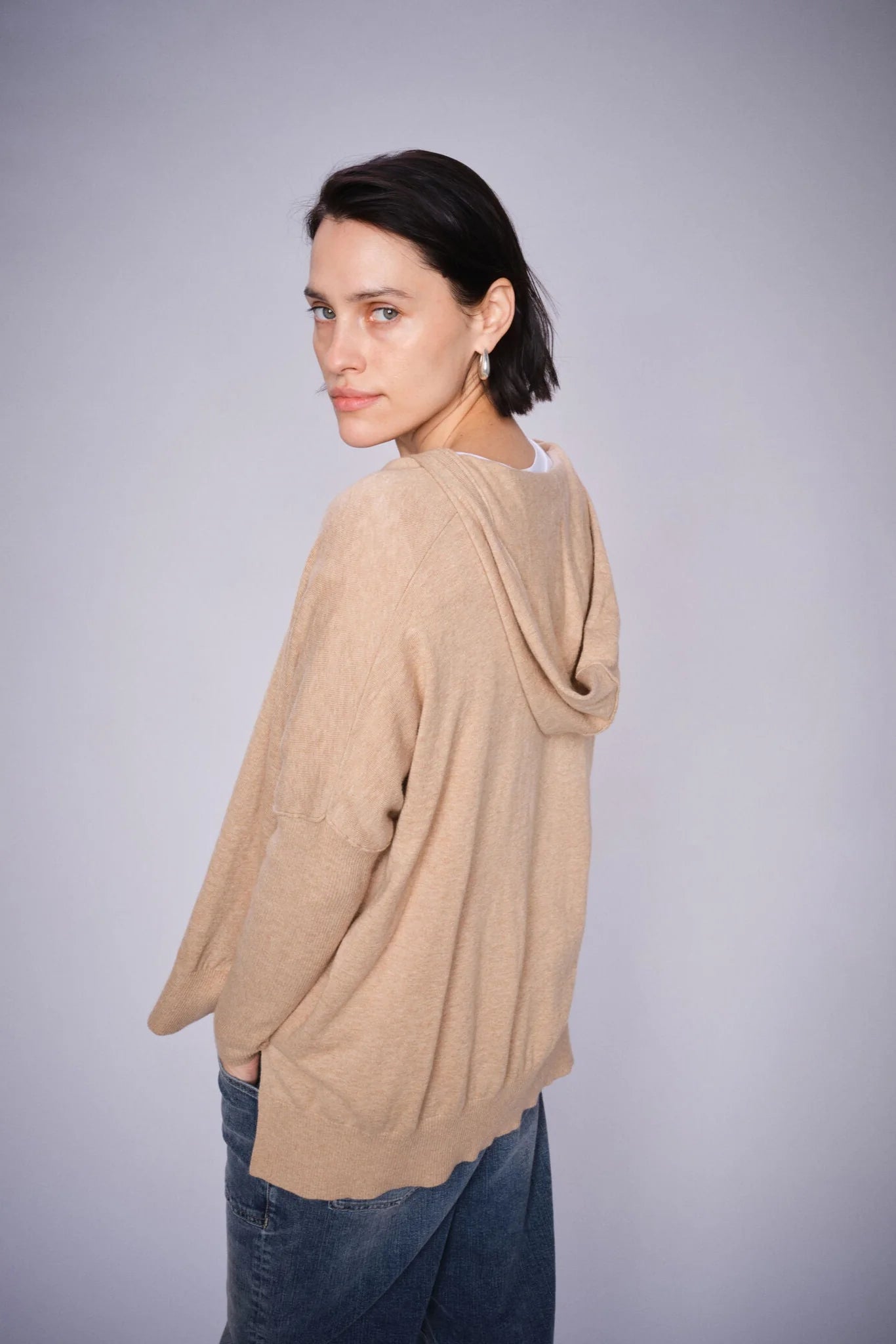 Mos Mosh Lita Hood Knit Sesame