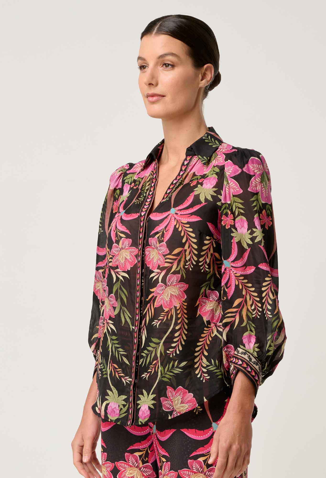 Elysian Silk Cotton Anthos Lobos Shirt Once Was