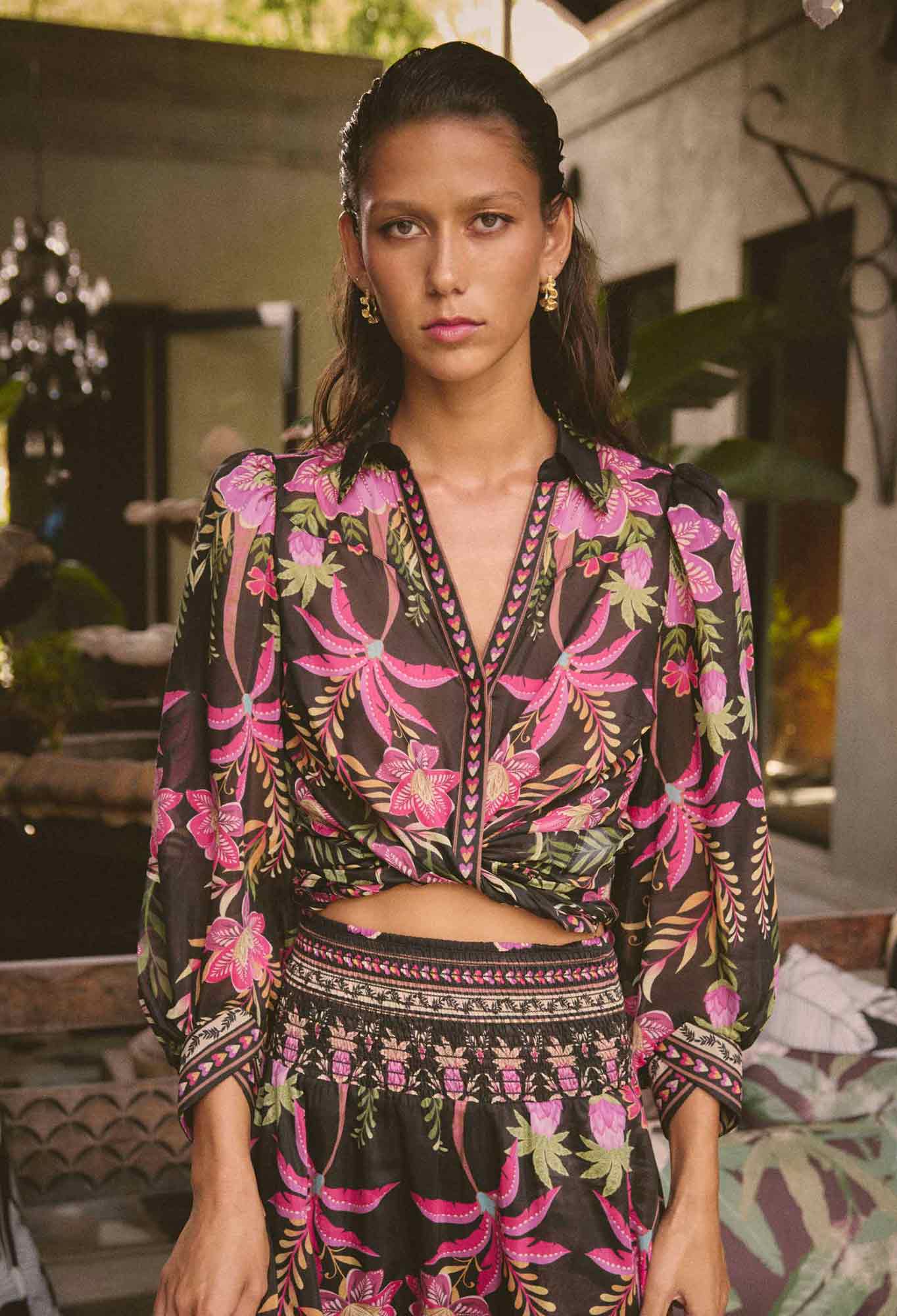 Elysian Silk Cotton Anthos Lobos Shirt Once Was