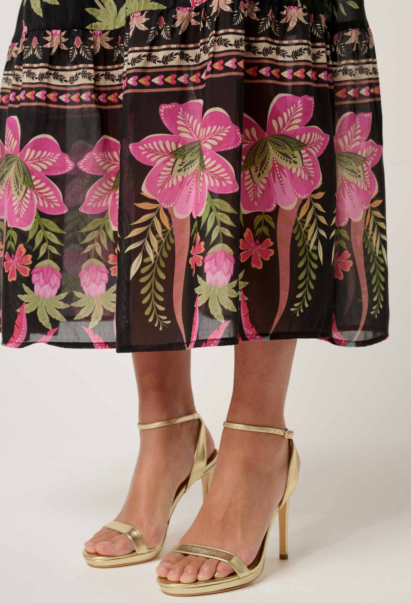 Cordelia Anthos Lobos Shirred Waist Skirt