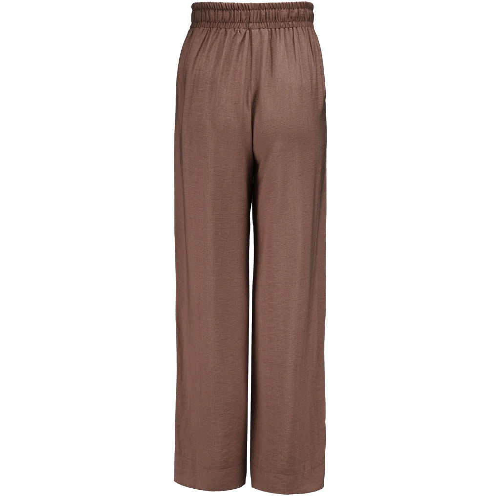 Moke Indiana Wide Leg Pant Cocoa w Cream Stripe