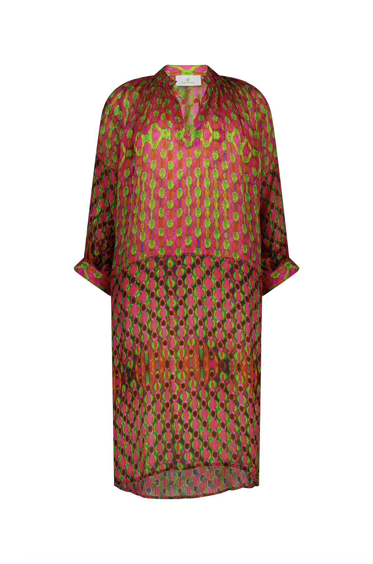 Bimini Pure Silk Dotty Dress Pink One Size