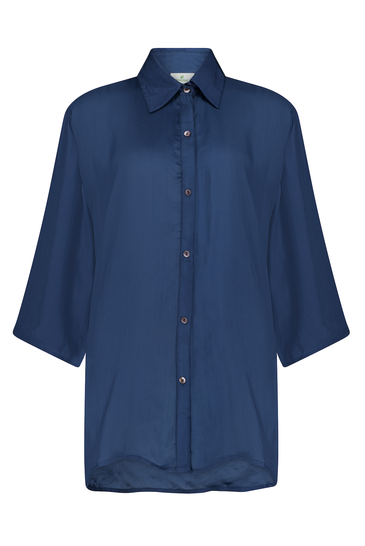 Bimini Pure Silk Astrid Shirt Teal