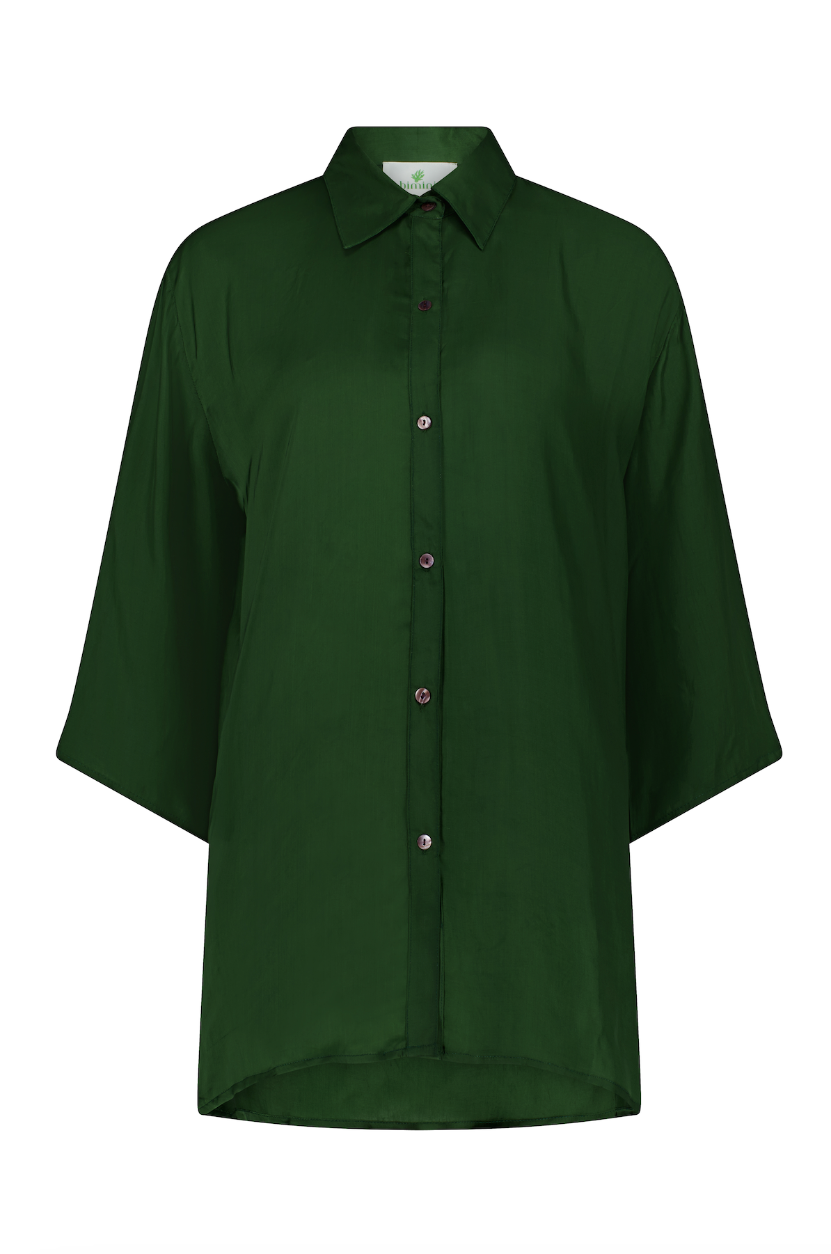 Bimini Pure Silk Astrid Shirt Emerald