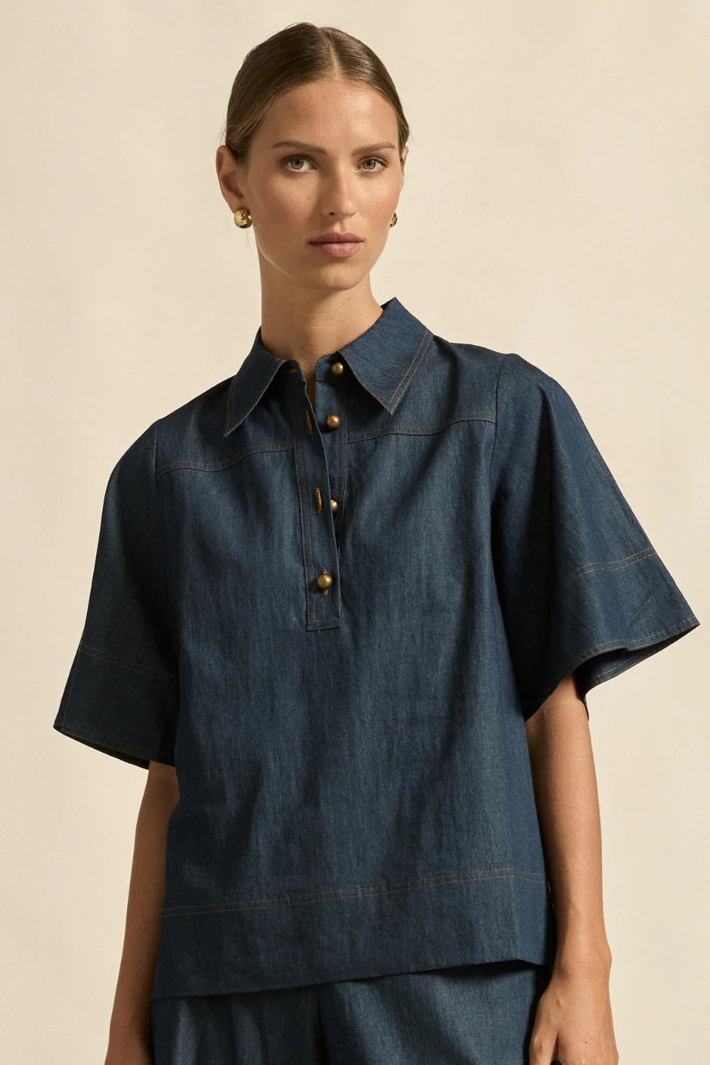 Insinuate Top Dark Chambray Zoe Kratzmann