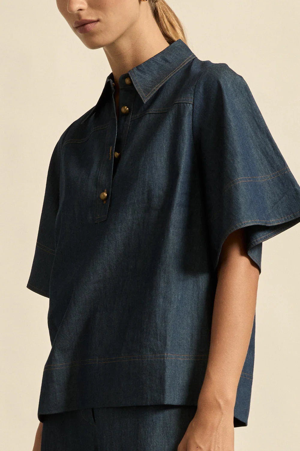 Insinuate Top Dark Chambray Zoe Kratzmann
