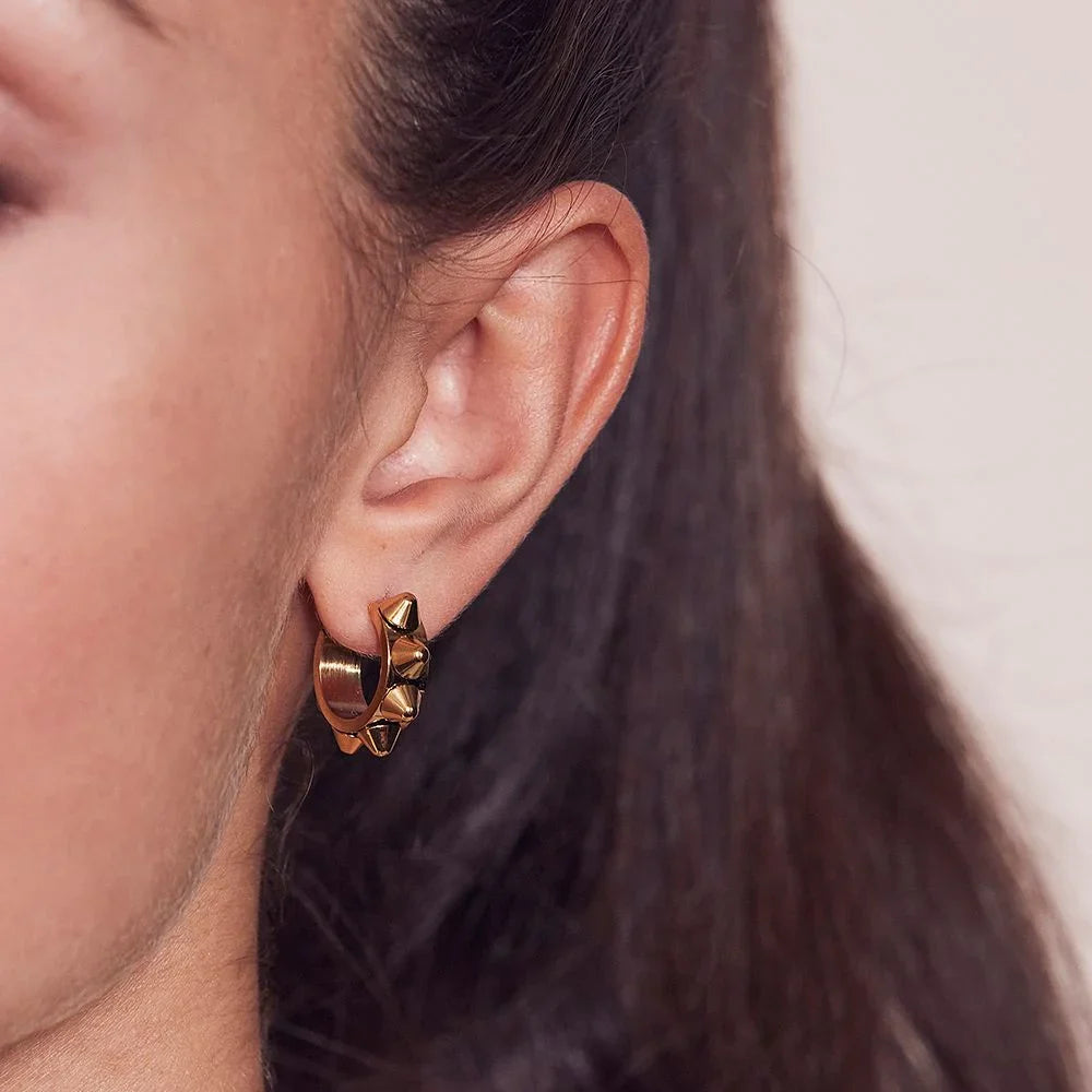 Edblad Peak Creole Earrings Gold