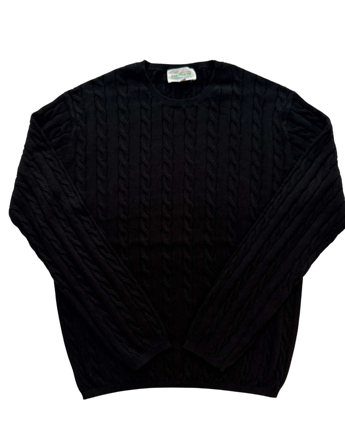 Yarnsmith Cable Sapphire L/S  Cotton/Cashmere Knit Black