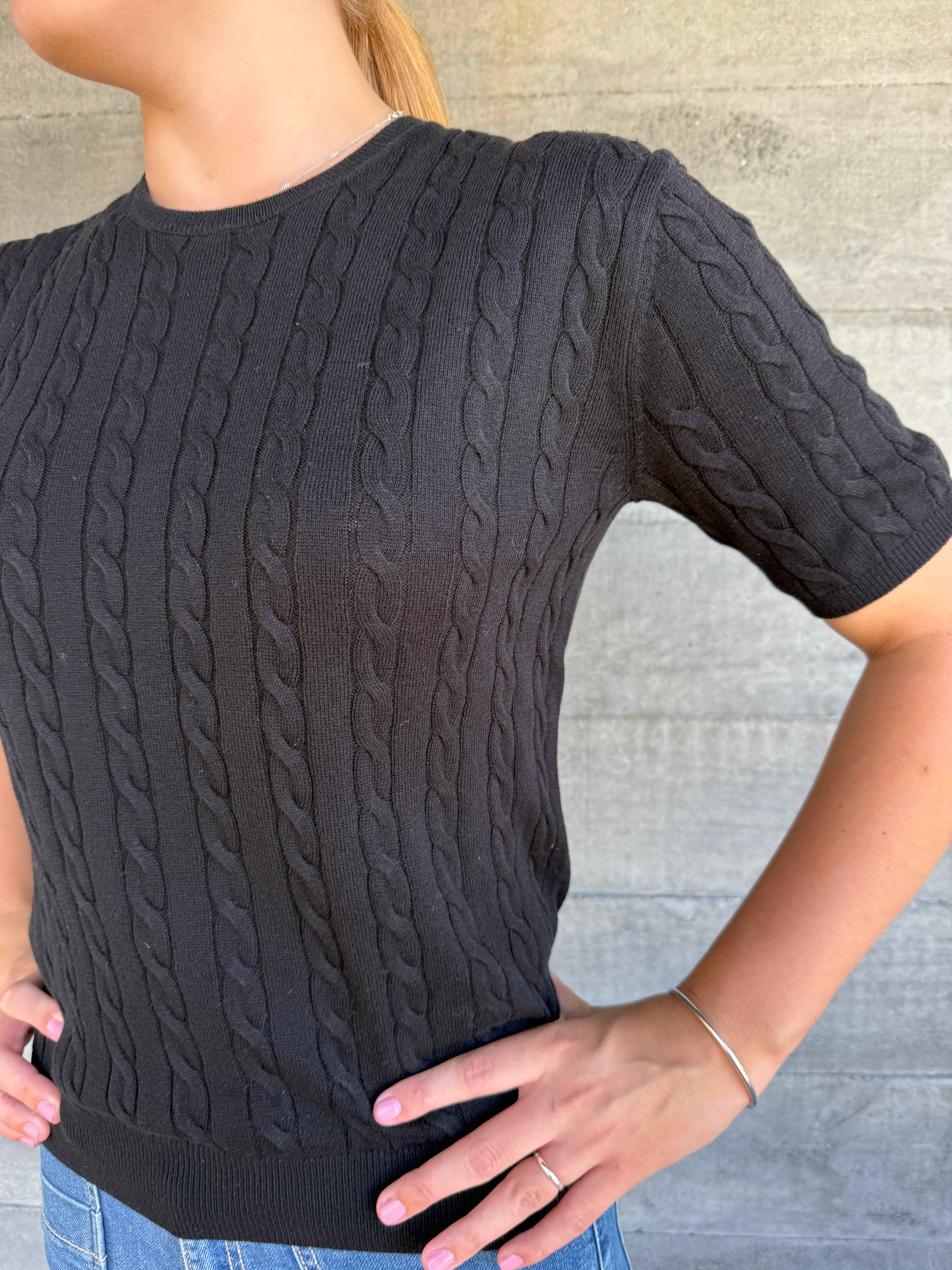 Cable Beryl Yarnsmith Black