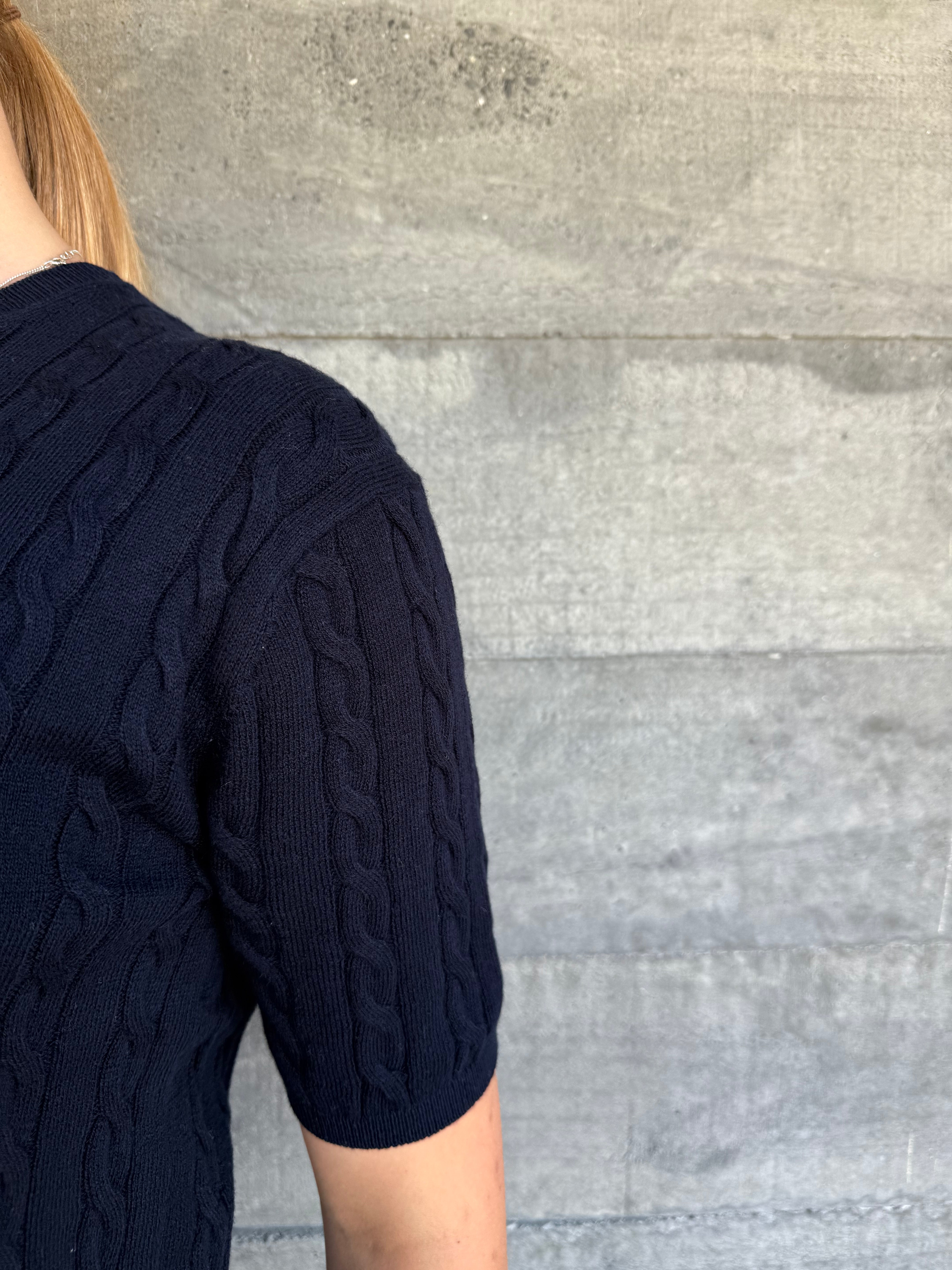 Cable Beryl Yarnsmith Navy