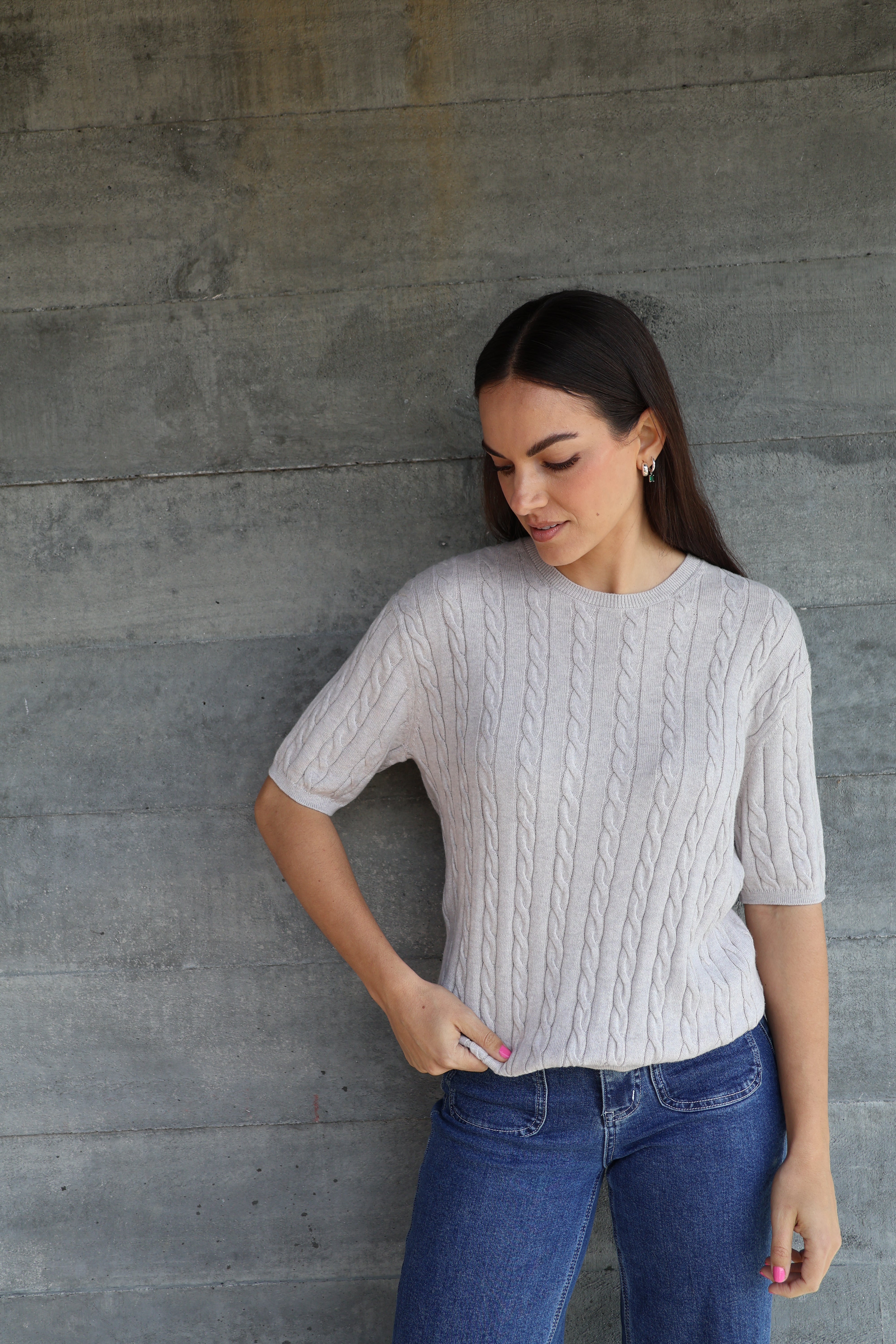 Cable Beryl Yarnsmith Pumice