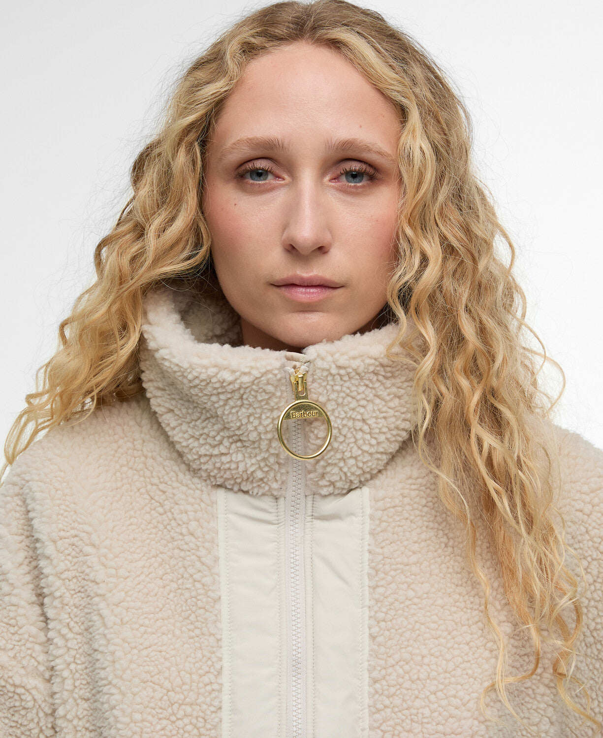 Barbour Brawby Fleece Silver Cloud/Oatmeal