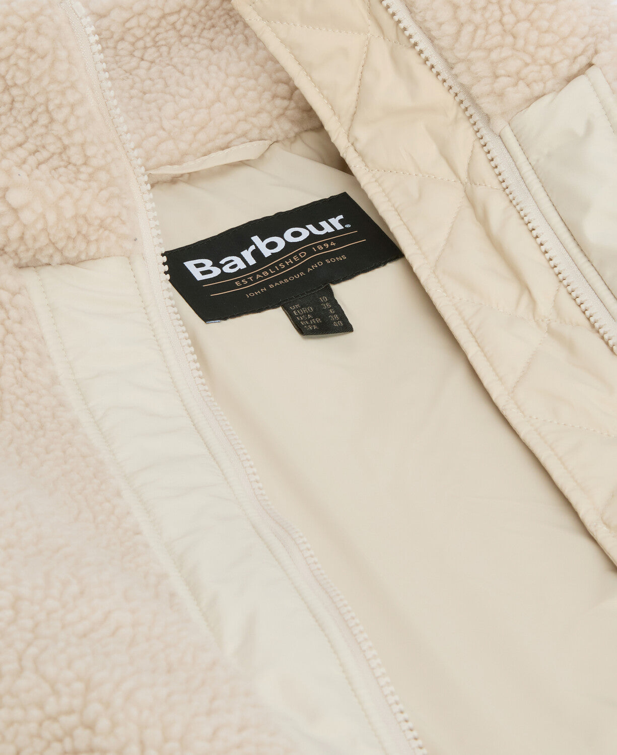 Barbour Brawby Fleece Silver Cloud/Oatmeal
