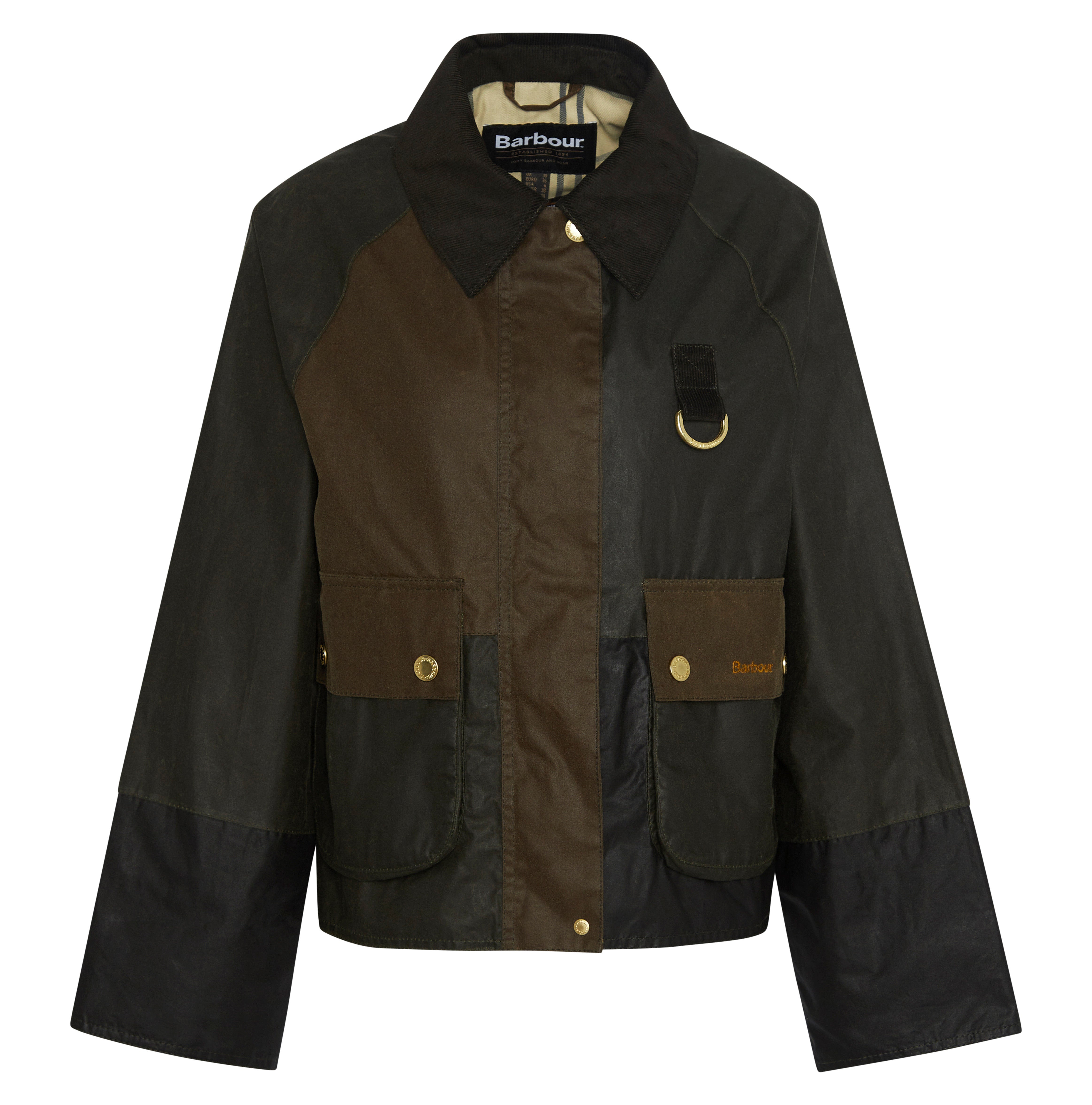 Barbour Alma Wax Jacket Archive Olive/Black