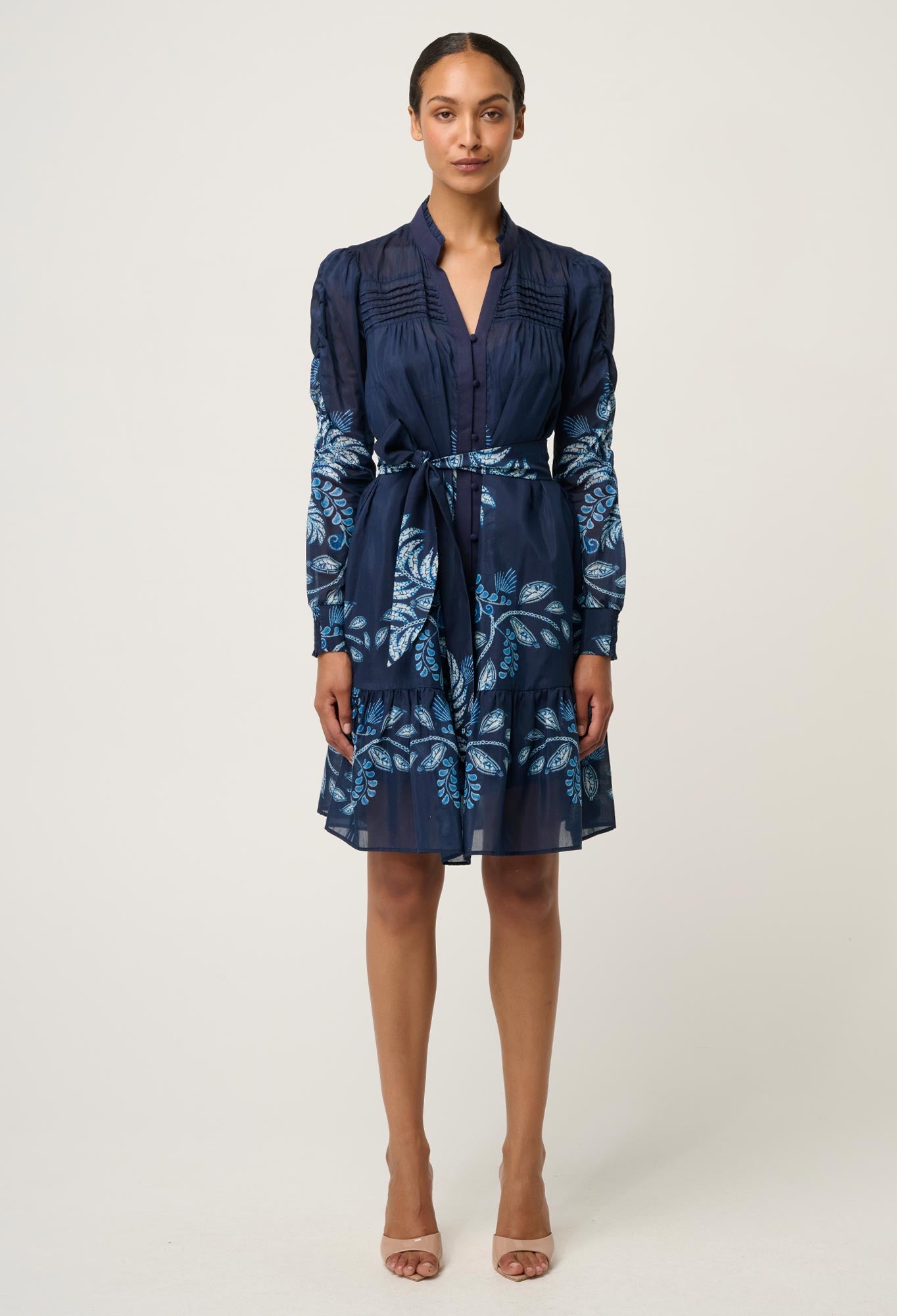 Once Was Lanae Ruched Sleeve Dress