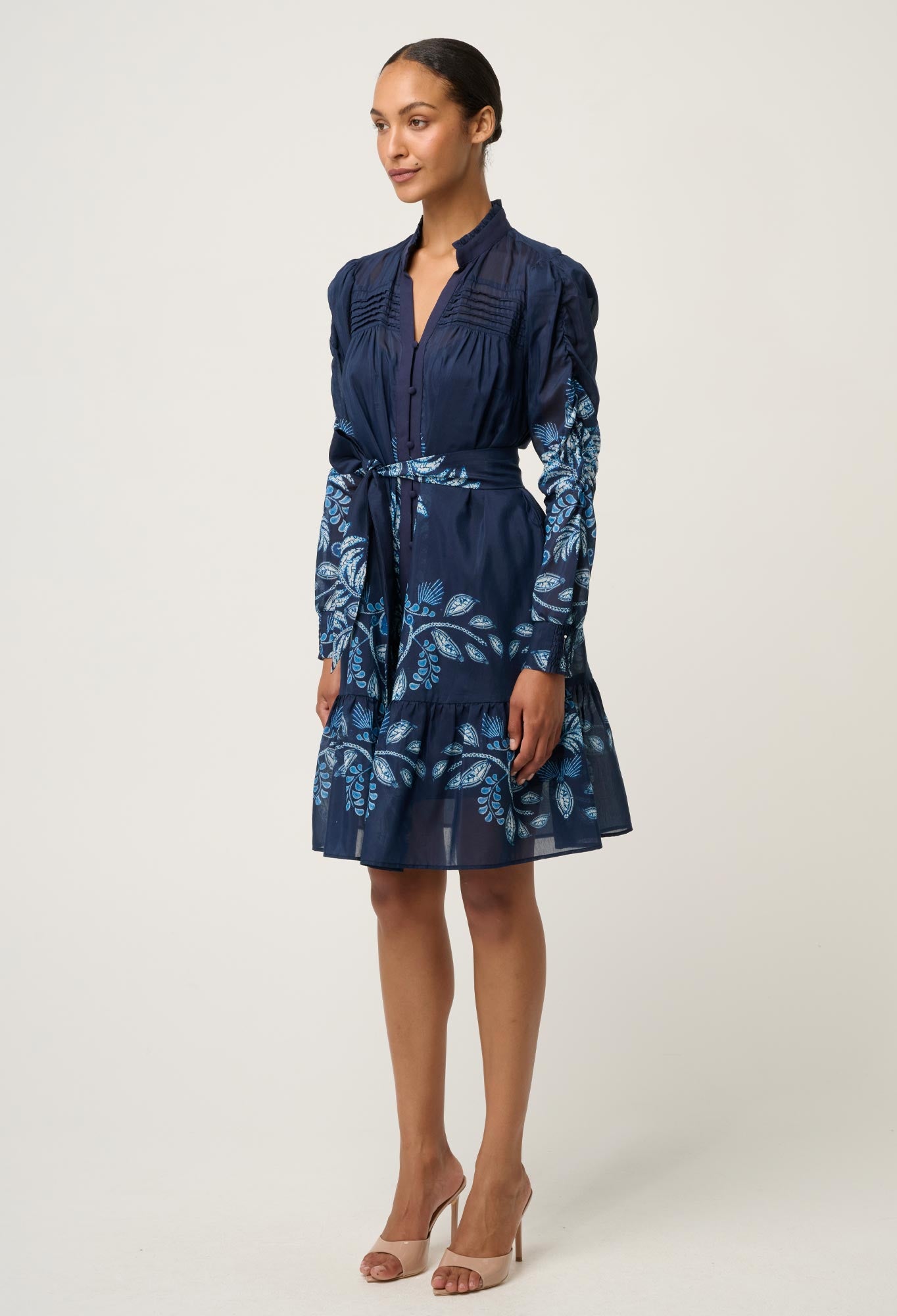 Once Was Lanae Ruched Sleeve Dress