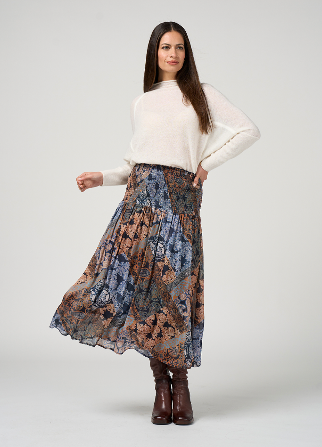Byzantium Skirt Indigo Multi Loobie's Story