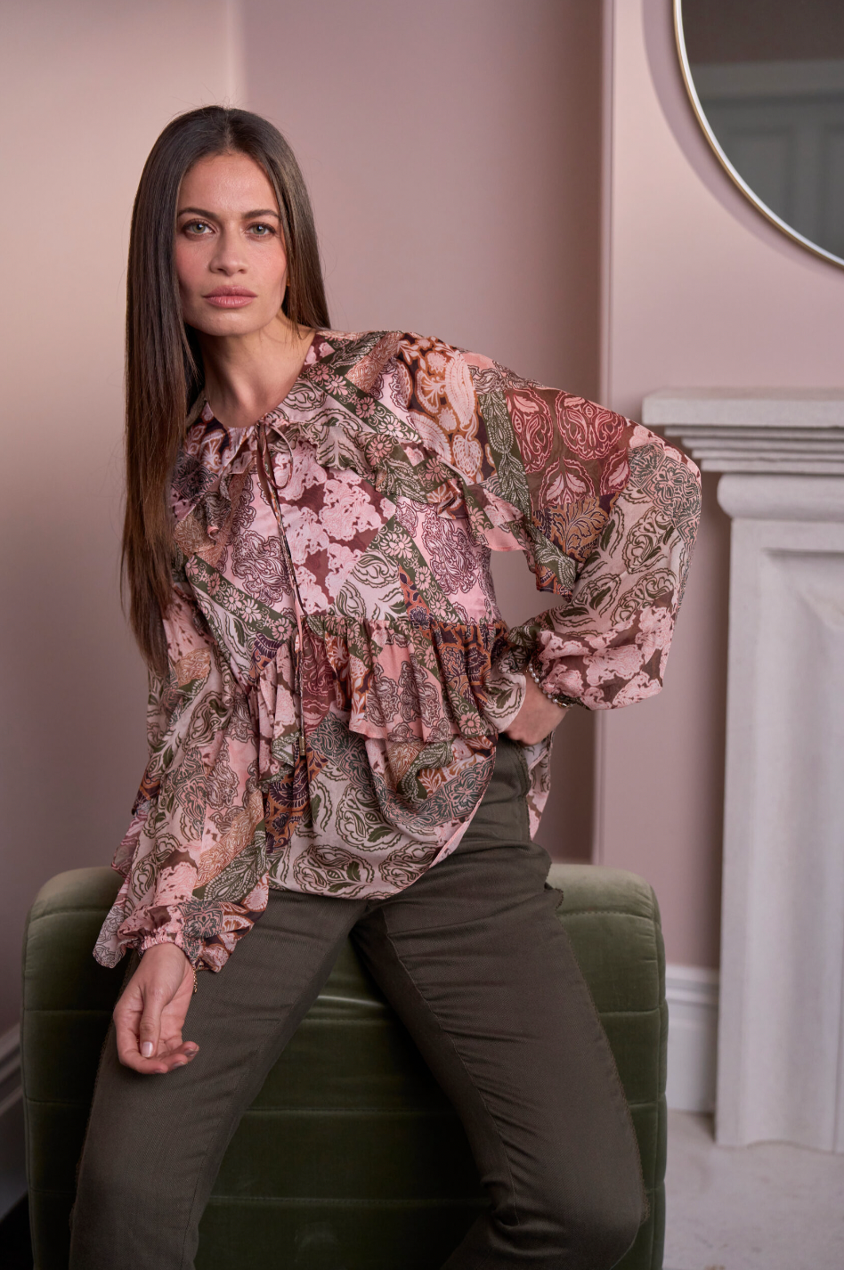 Byzantium Blouse Blush Multi Loobie's Story