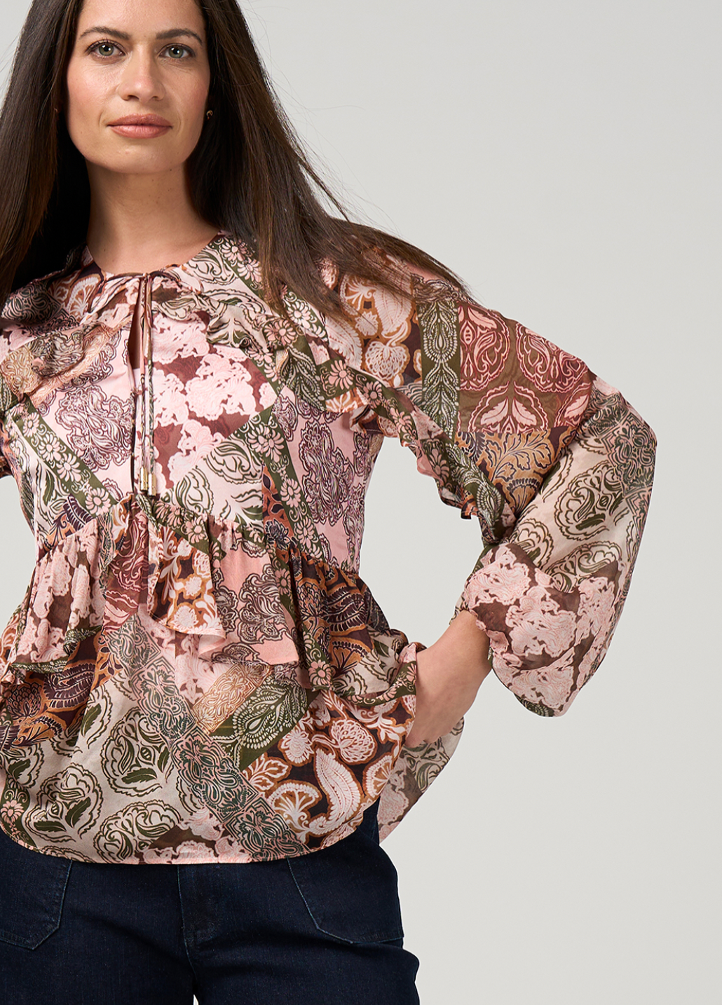 Byzantium Blouse Blush Multi Loobie's Story