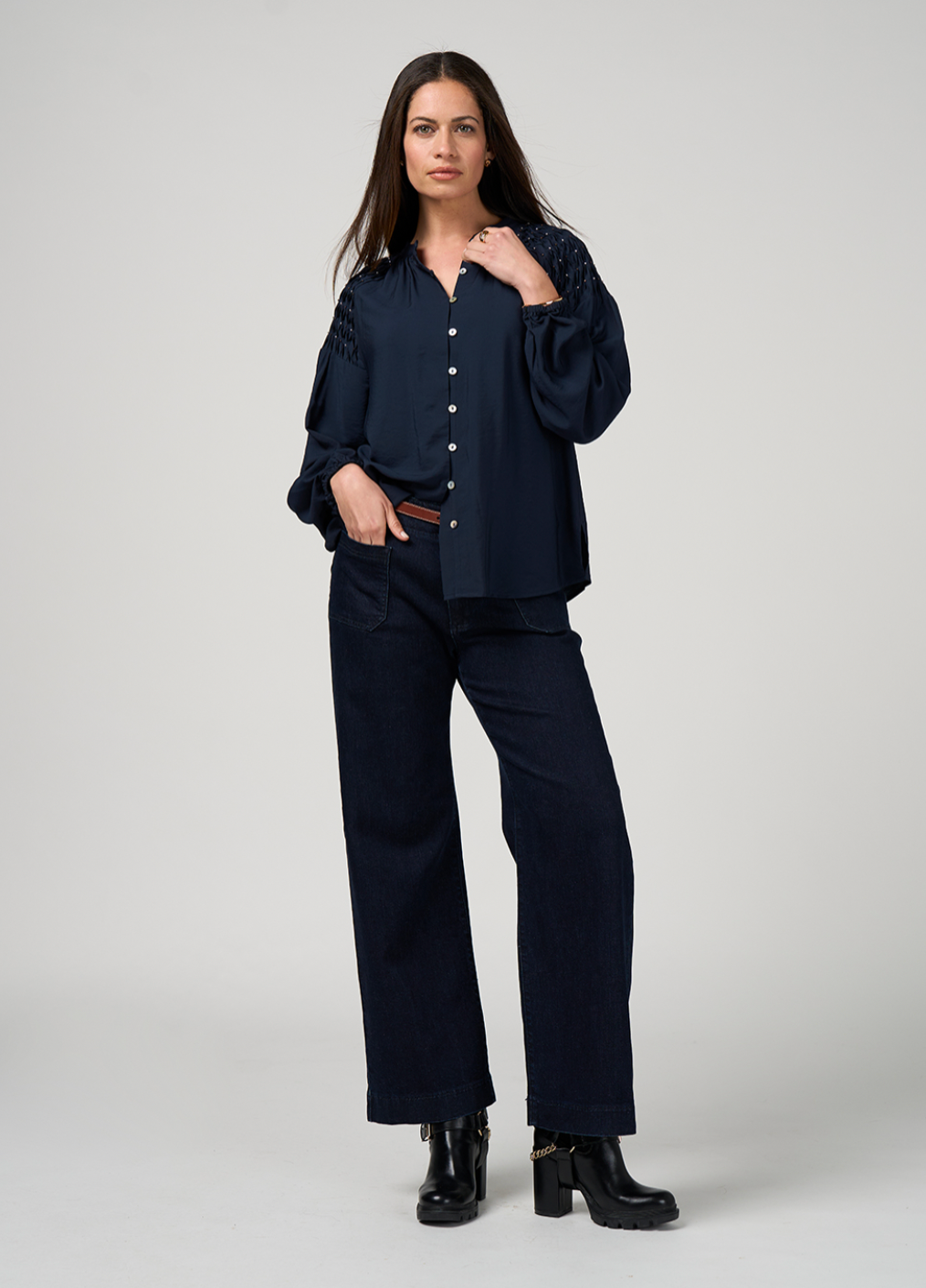 Bijou Blouse Indigo Loobie's Story