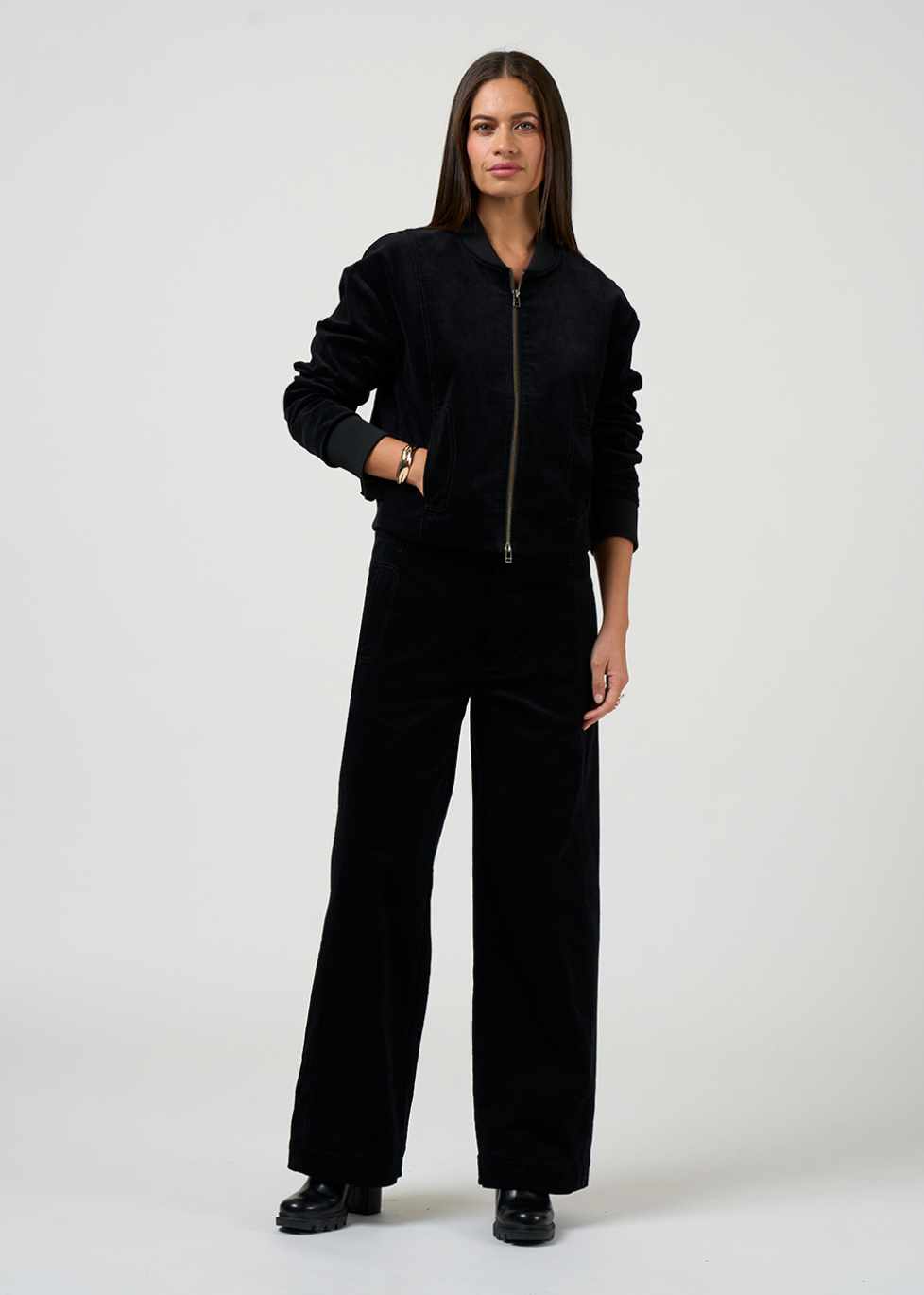 Velora Wide Leg Pant Black Loobie's Story