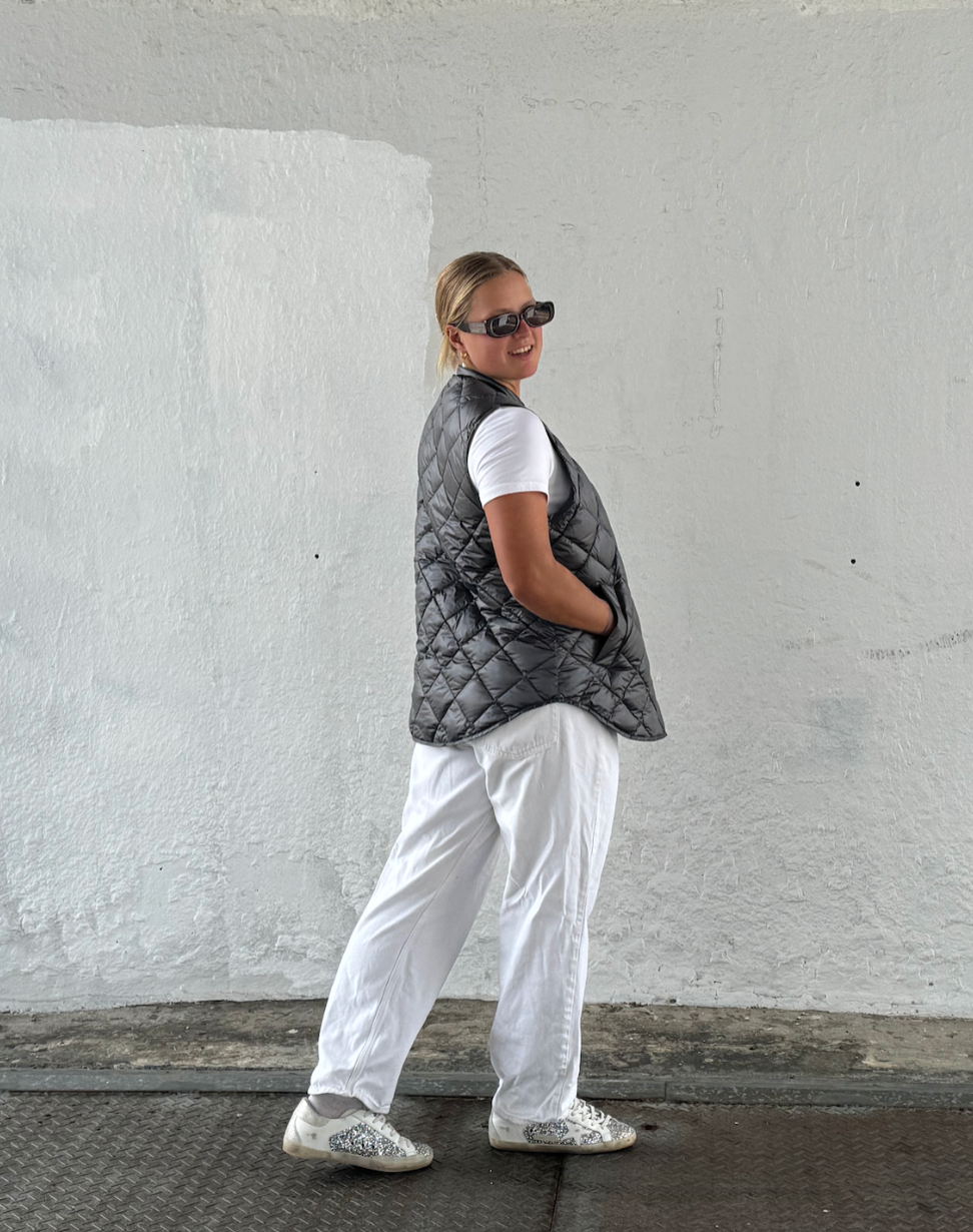 Lumin Lightweight Quilt Vest Silver Velveteen Rabbit