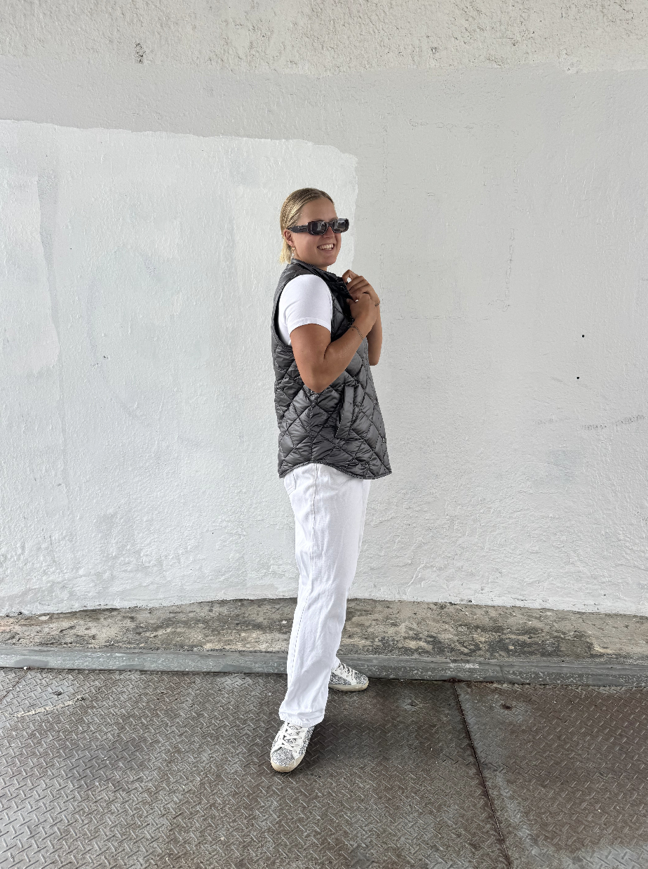Lumin Lightweight Quilt Vest Silver Velveteen Rabbit