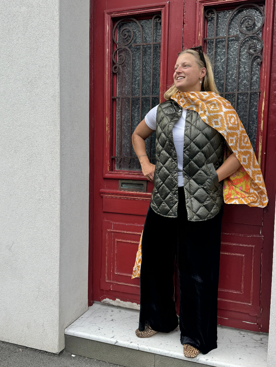 Lumin Lightweight Quilt Vest Green Velveteen Rabbit