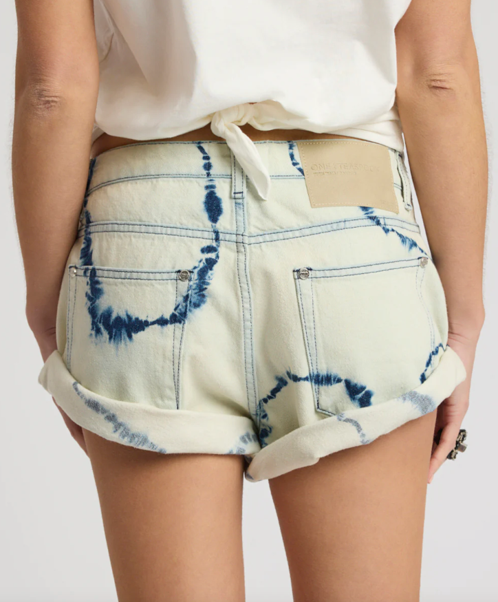 One Teaspoon Revival Bandits Tie-Dye LW Denim Shorts