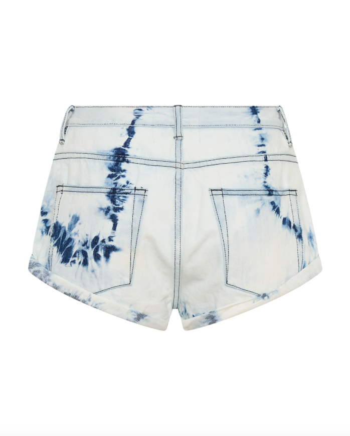 One Teaspoon Revival Bandits Tie-Dye LW Denim Shorts