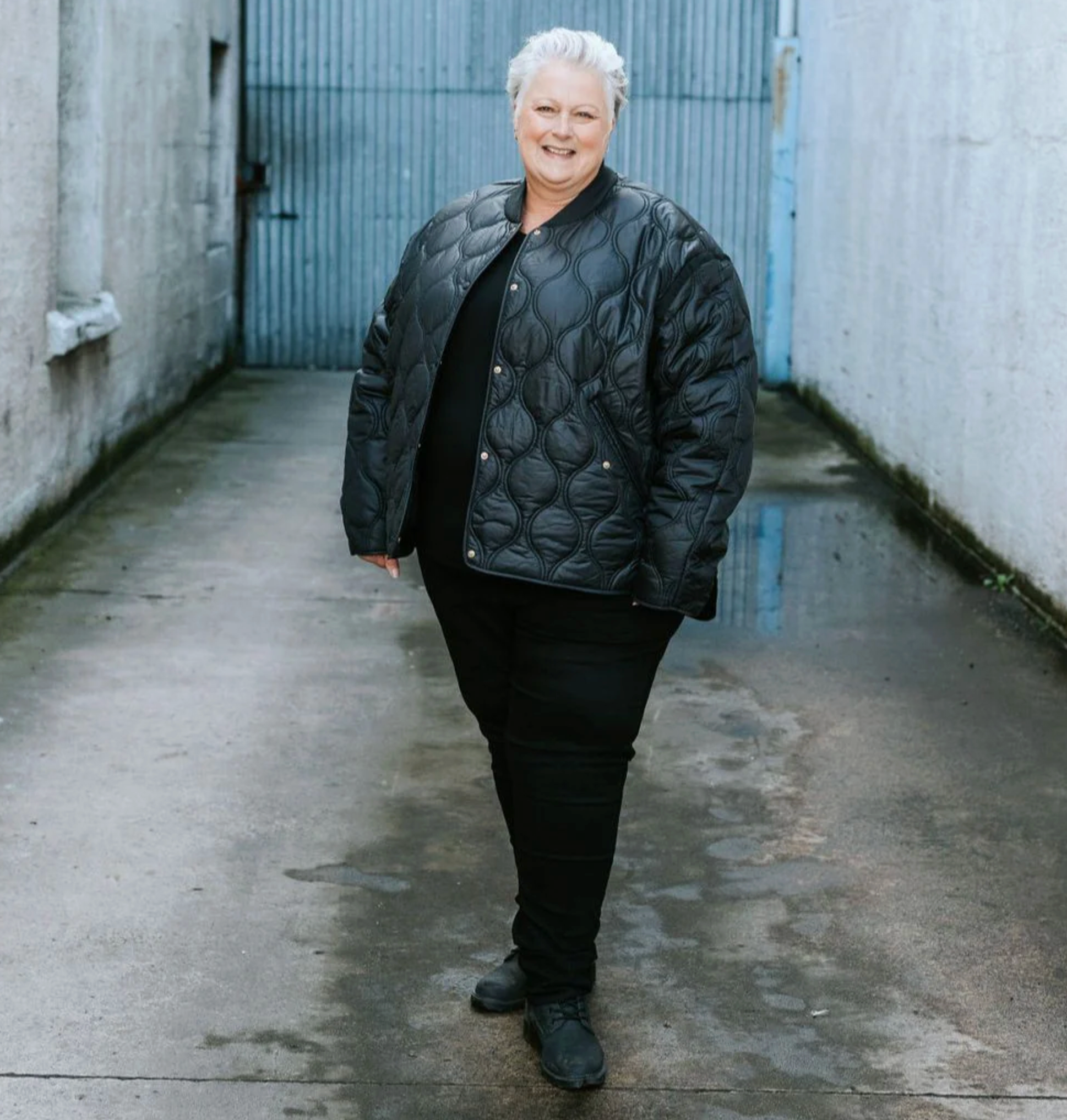 Moke Talei Quilt Bomber Black