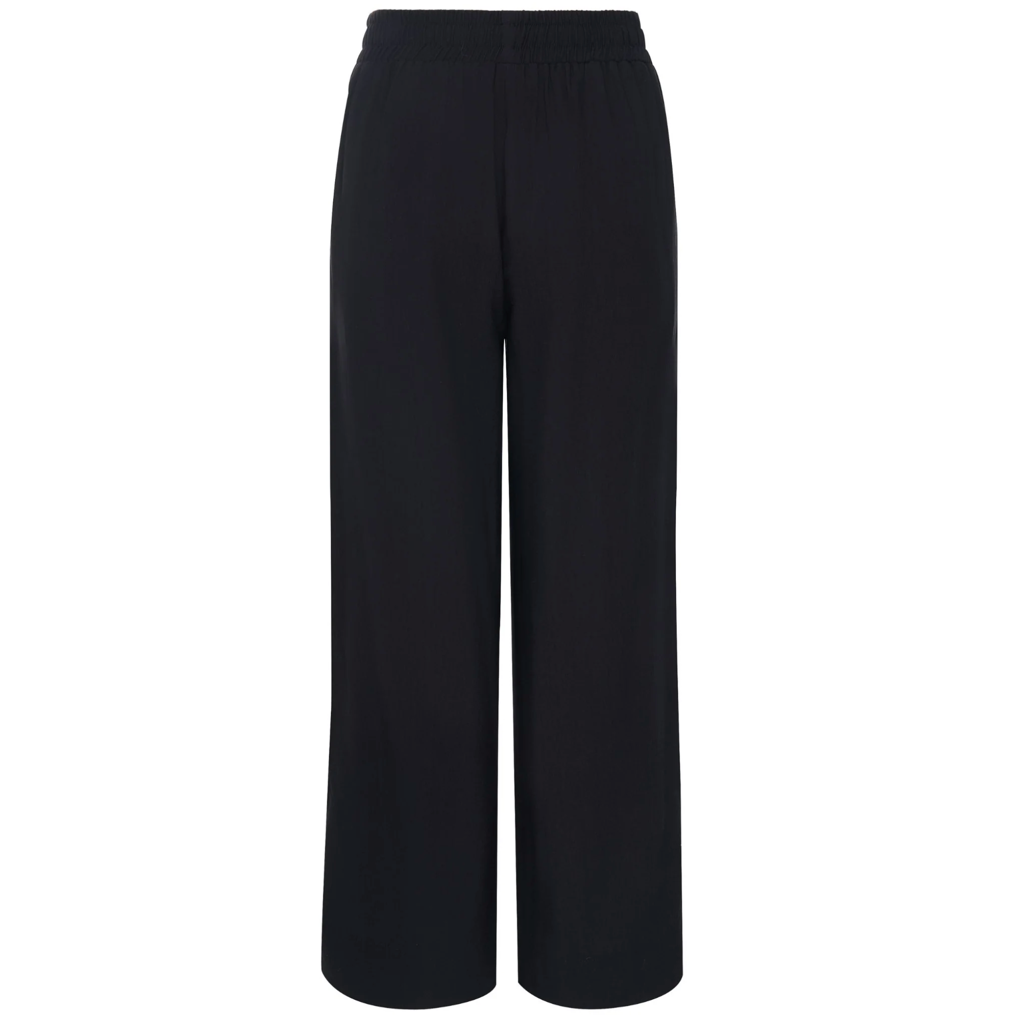 Moke Indiana Wide Leg Pant Black with Satin Stripe