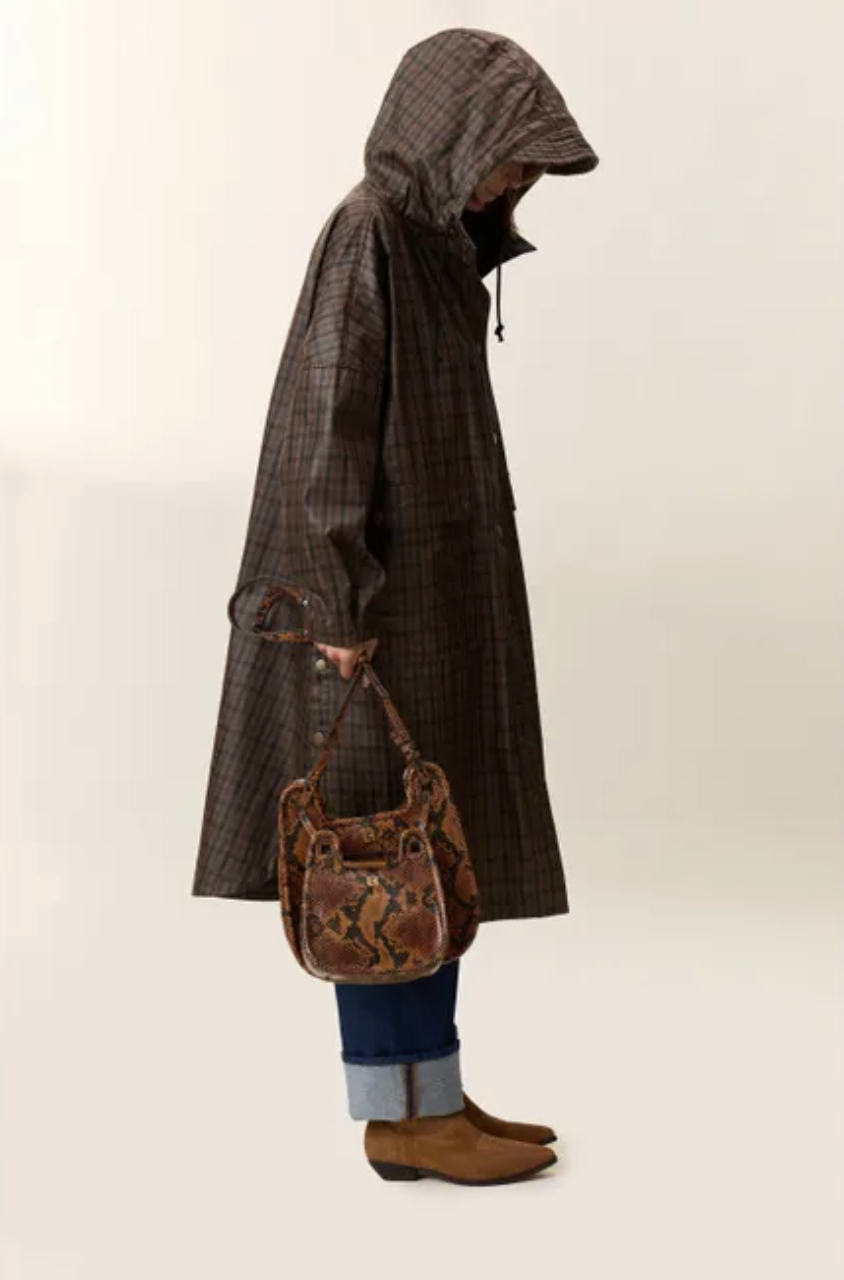 Leon & Harper Vannah Long Coat Brown