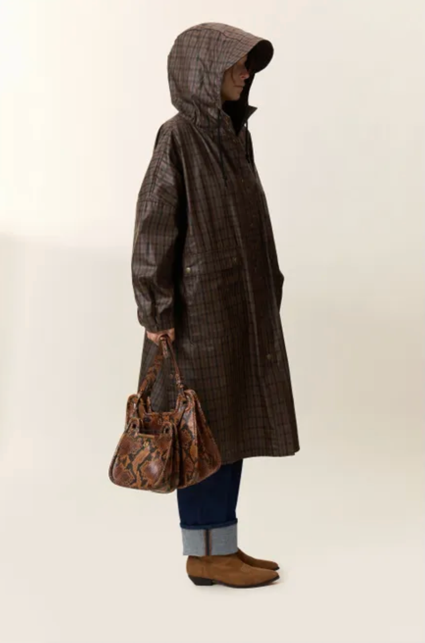 Leon & Harper Vannah Long Coat Brown