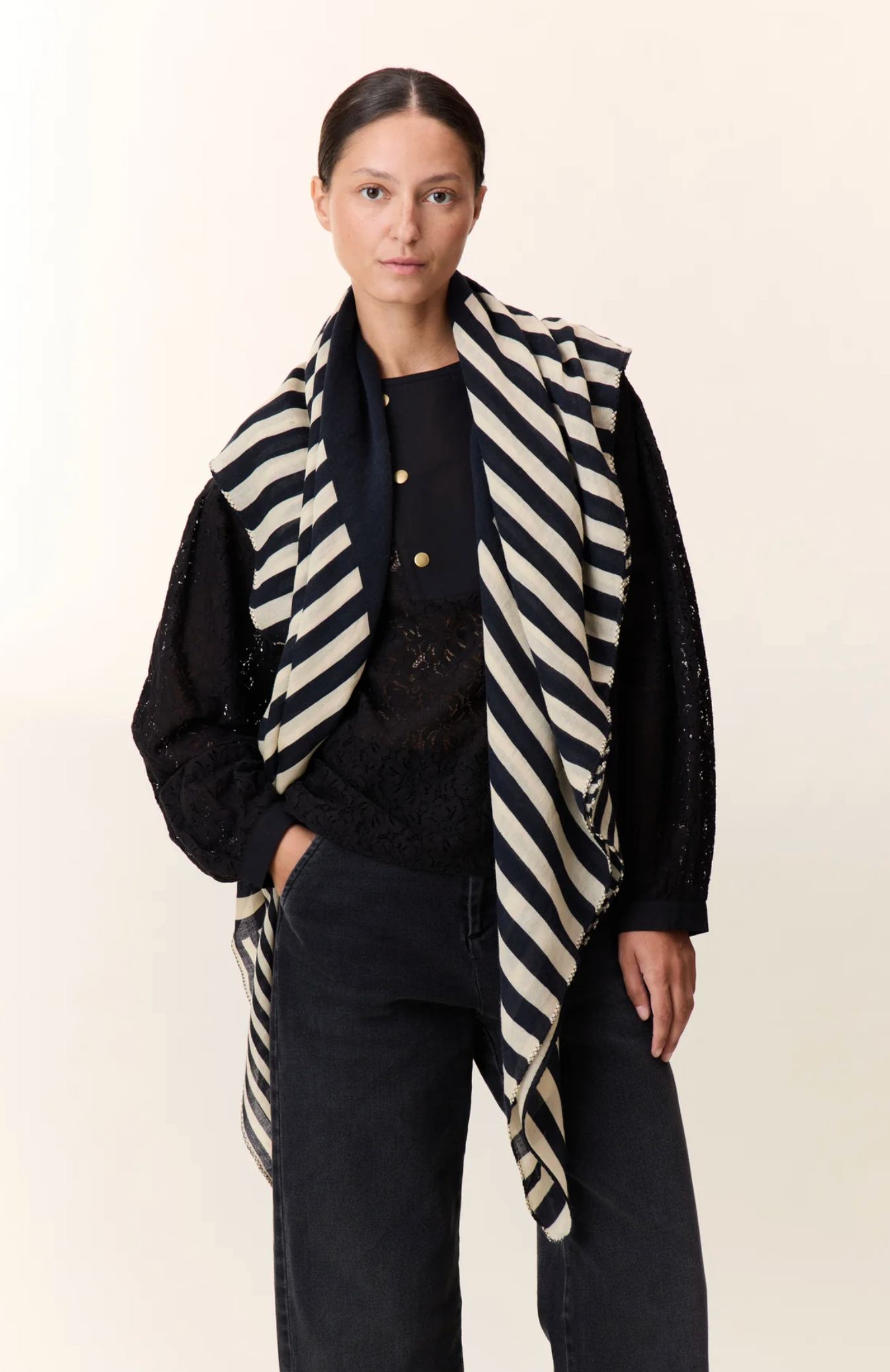Leon & Harper Emile Lines Scarf