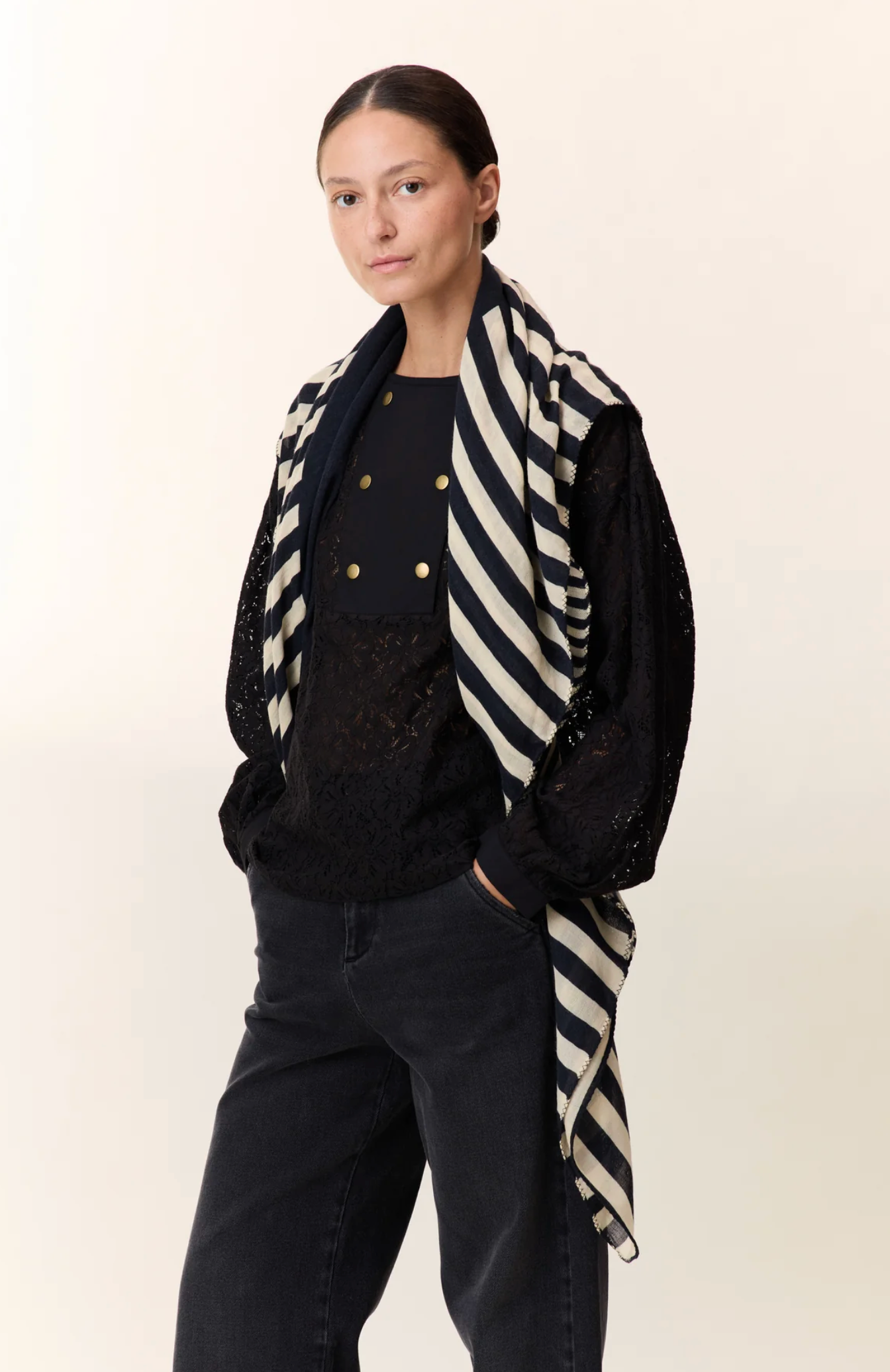Leon & Harper Emile Lines Scarf